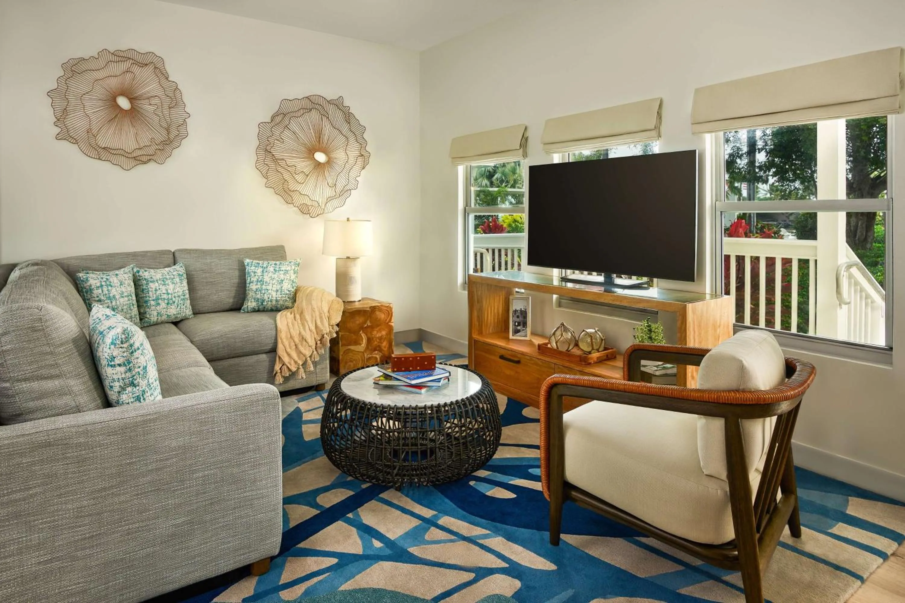 Living room in Faro Blanco Resort Marathon Florida Keys, Curio by Hilton