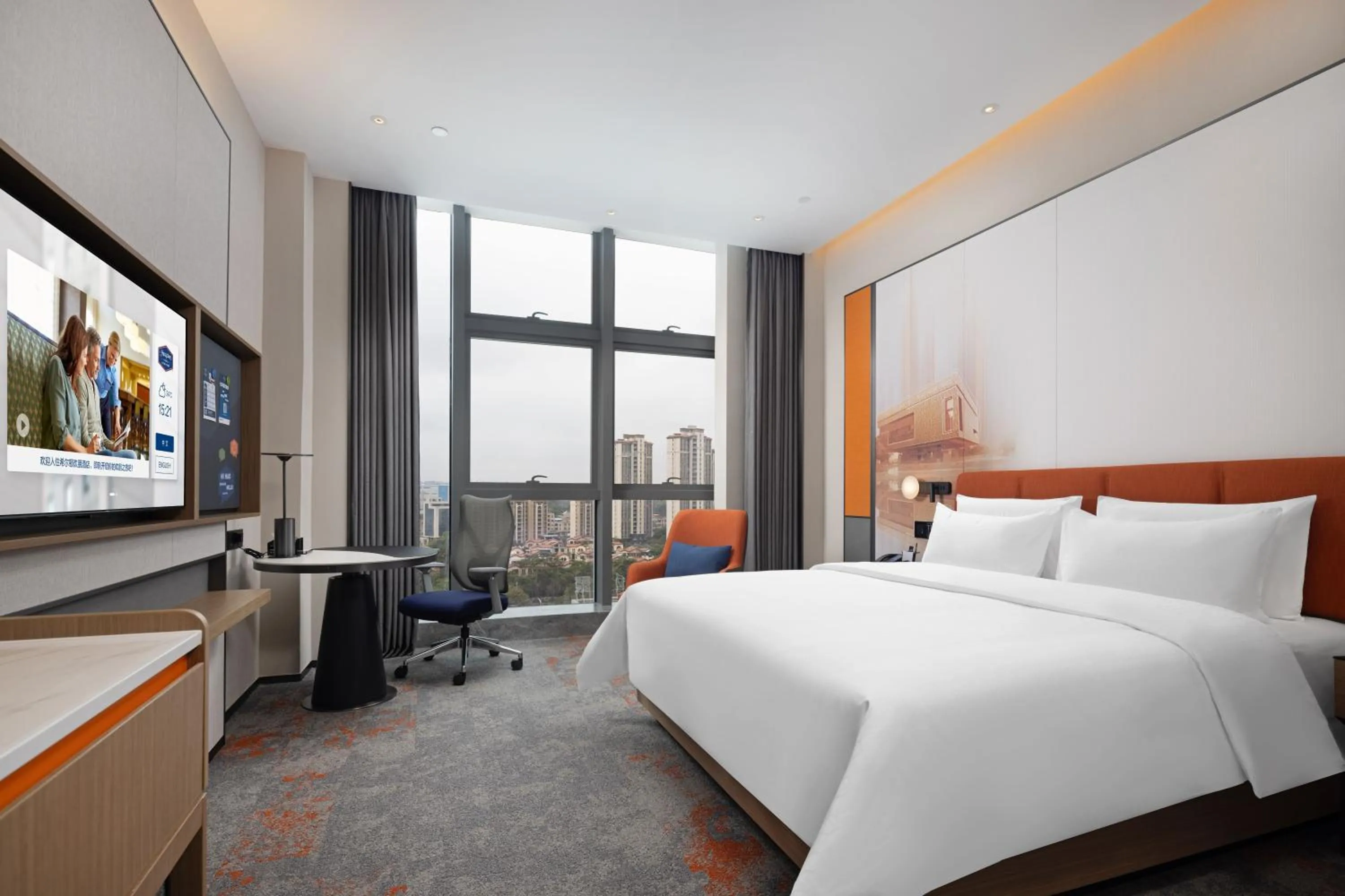 Bedroom, Bed in Hampton by Hilton Dongguan Liaobu Songshan Lake Avenue