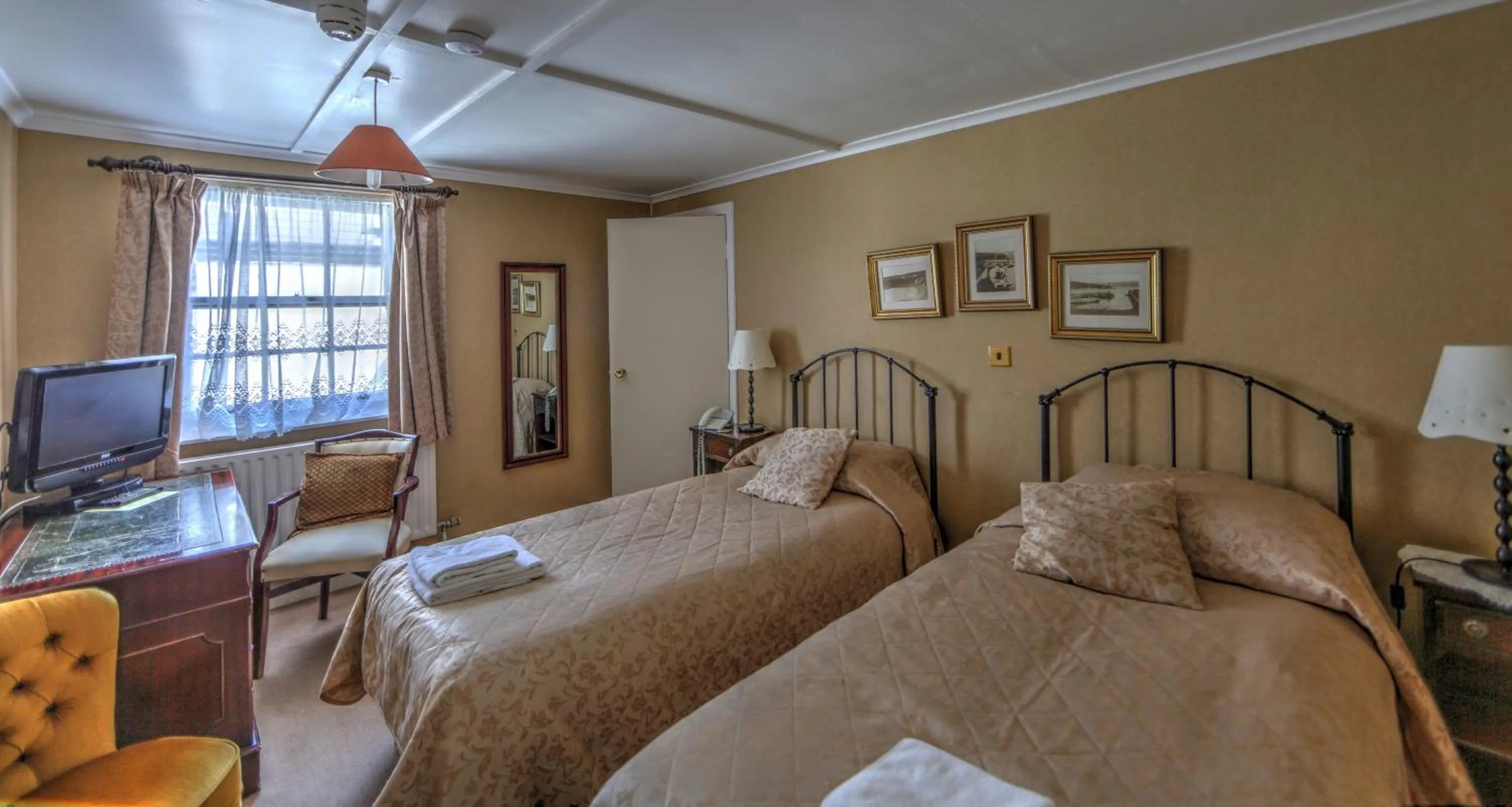 Decorative detail, Bed in Busta House Hotel