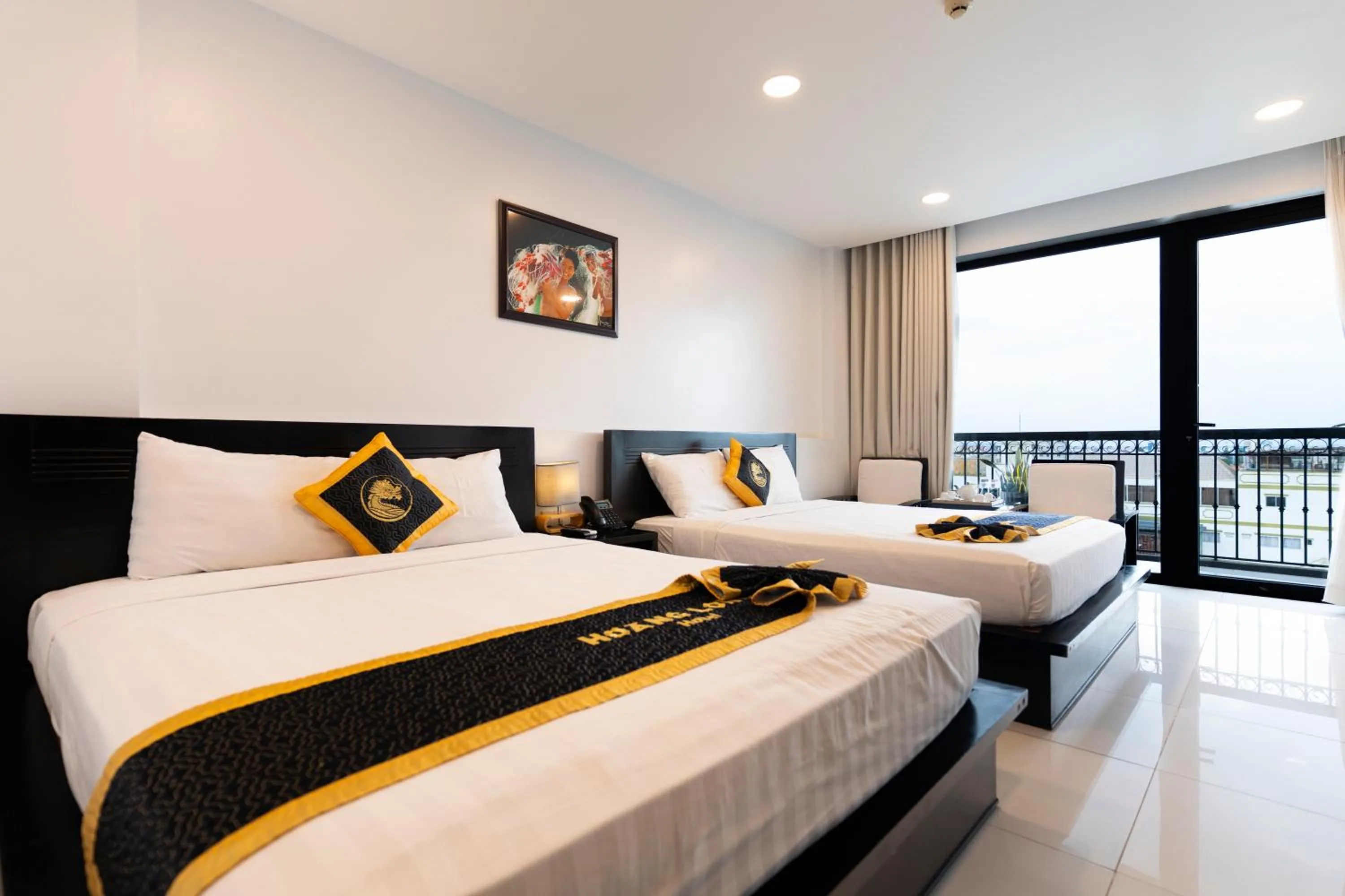Bed in Hoang Long Hotel Phan Thiết