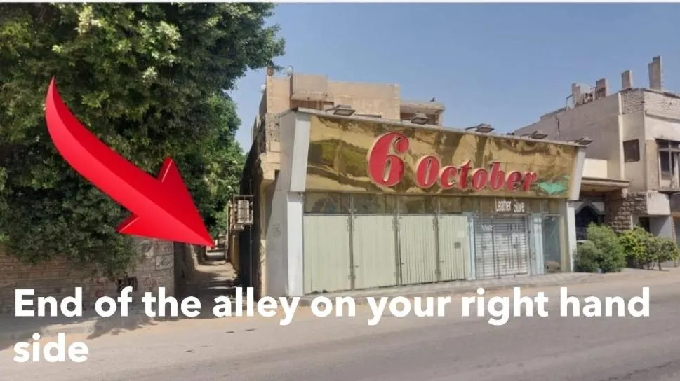 Street view in Queen of the pyramids hotel