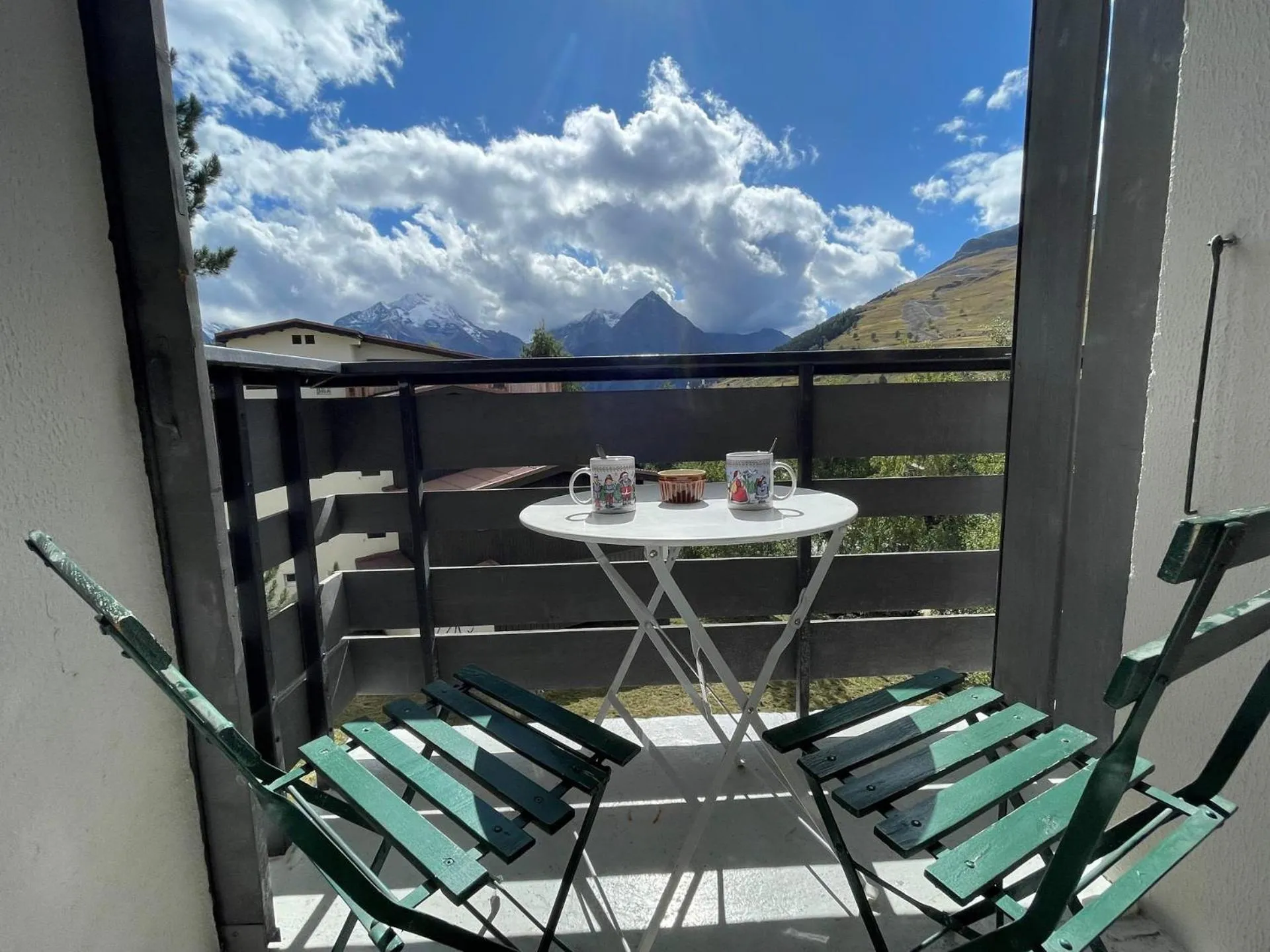 Balcony/Terrace in Meije 5 - C3 - Appart 4 pers proche pistes