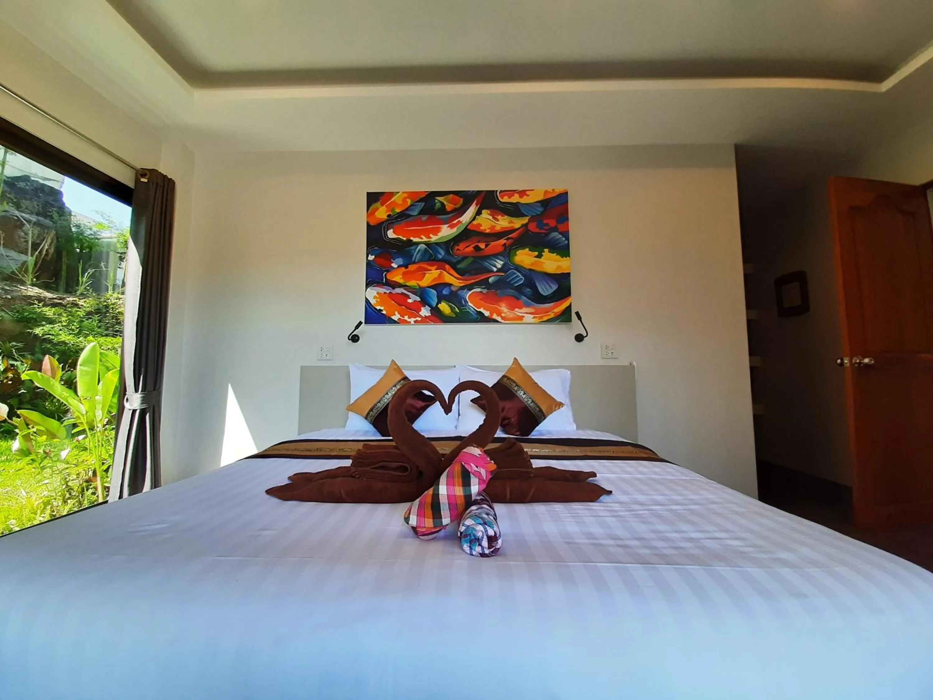 Bed in Baan Sawan Samui Resort