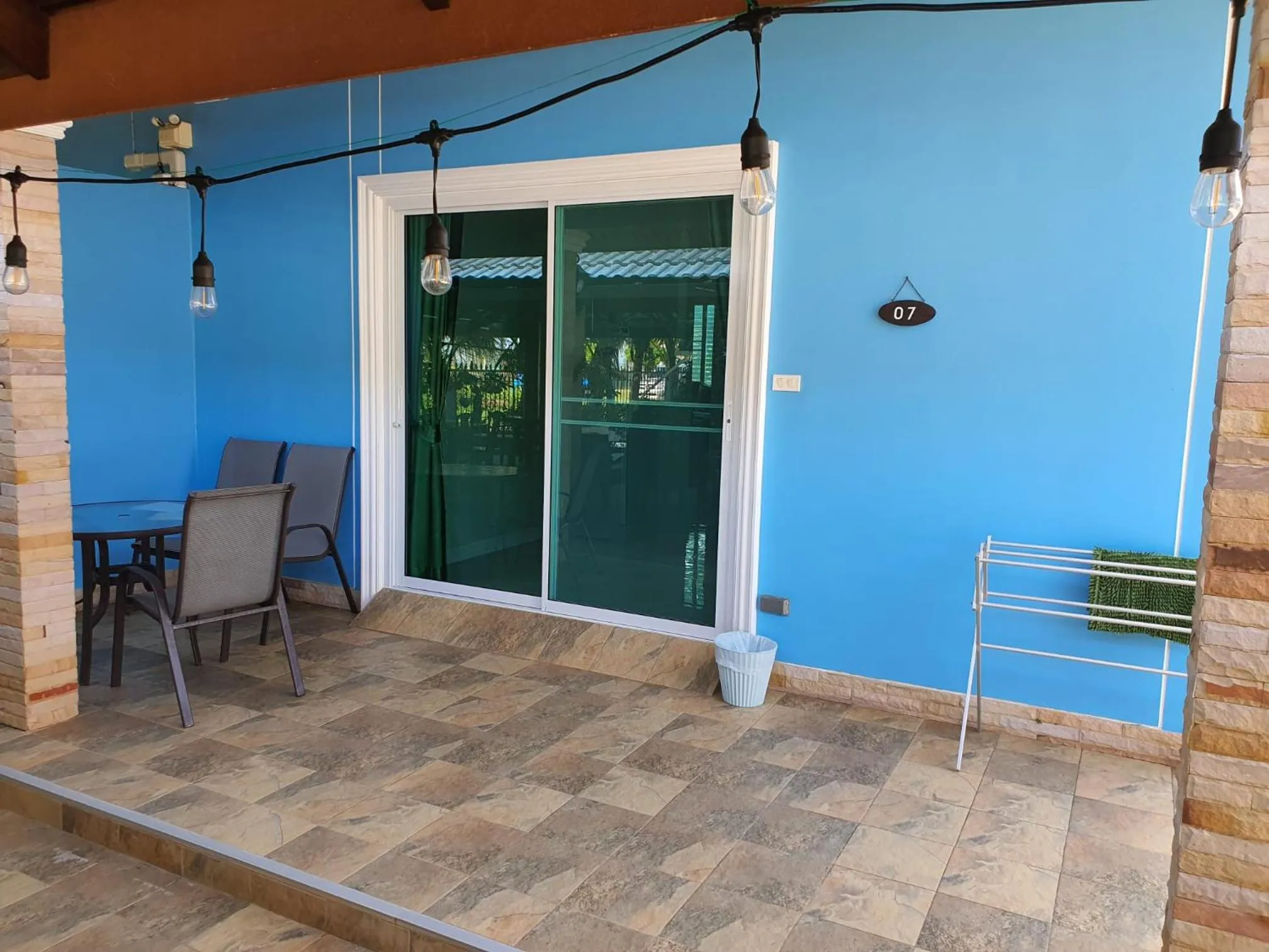 Patio in Blue Beach Bungalow