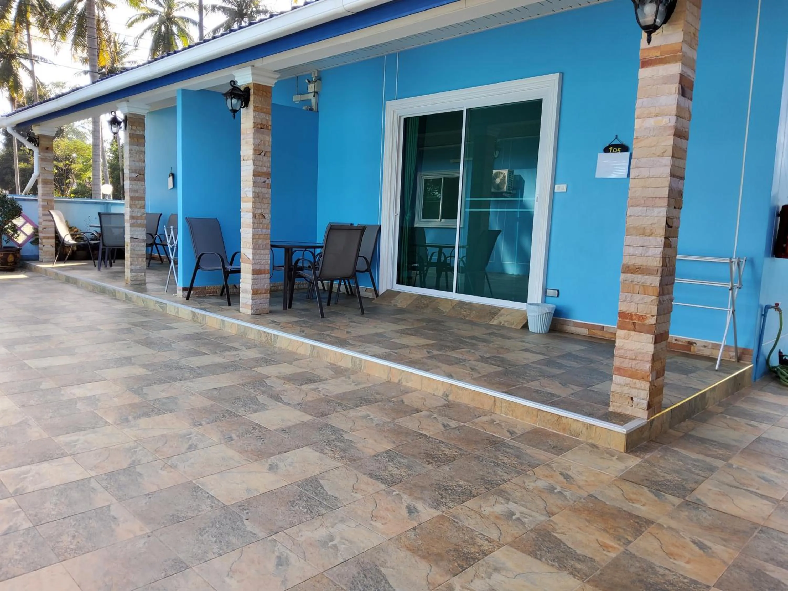 Patio in Blue Beach Bungalow