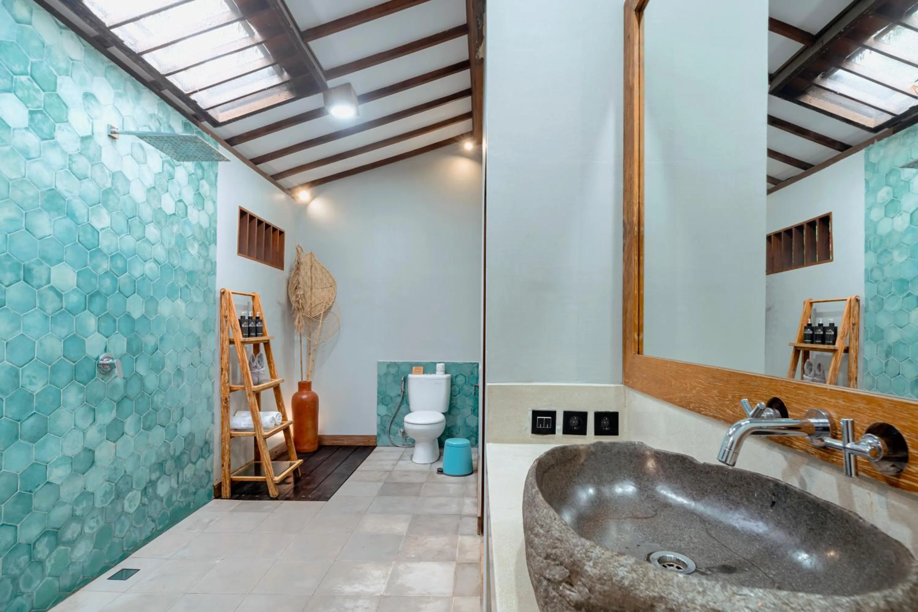 Shower in Belukar Villas