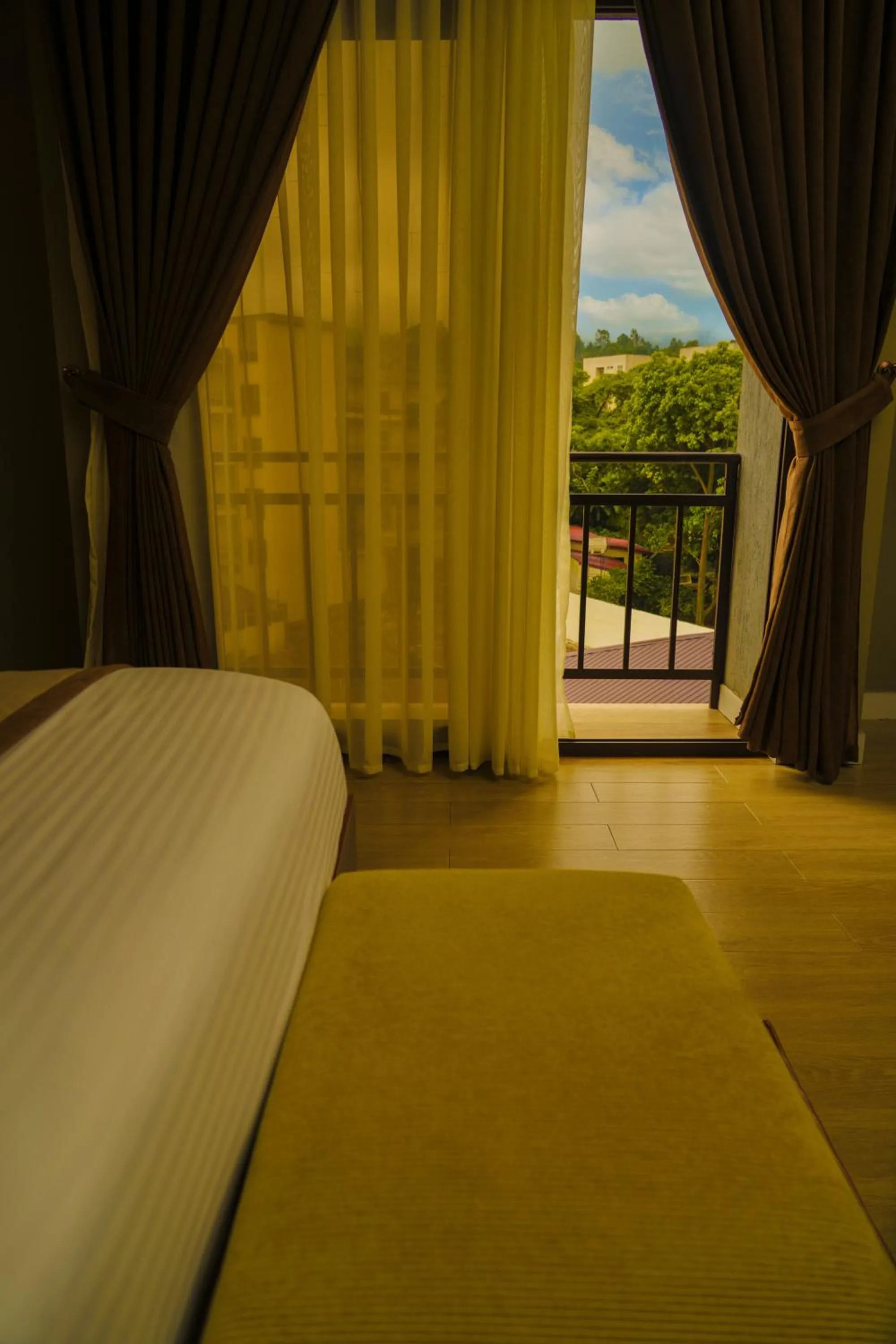 View (from property/room), Bed in Haile Hotel Wolaita