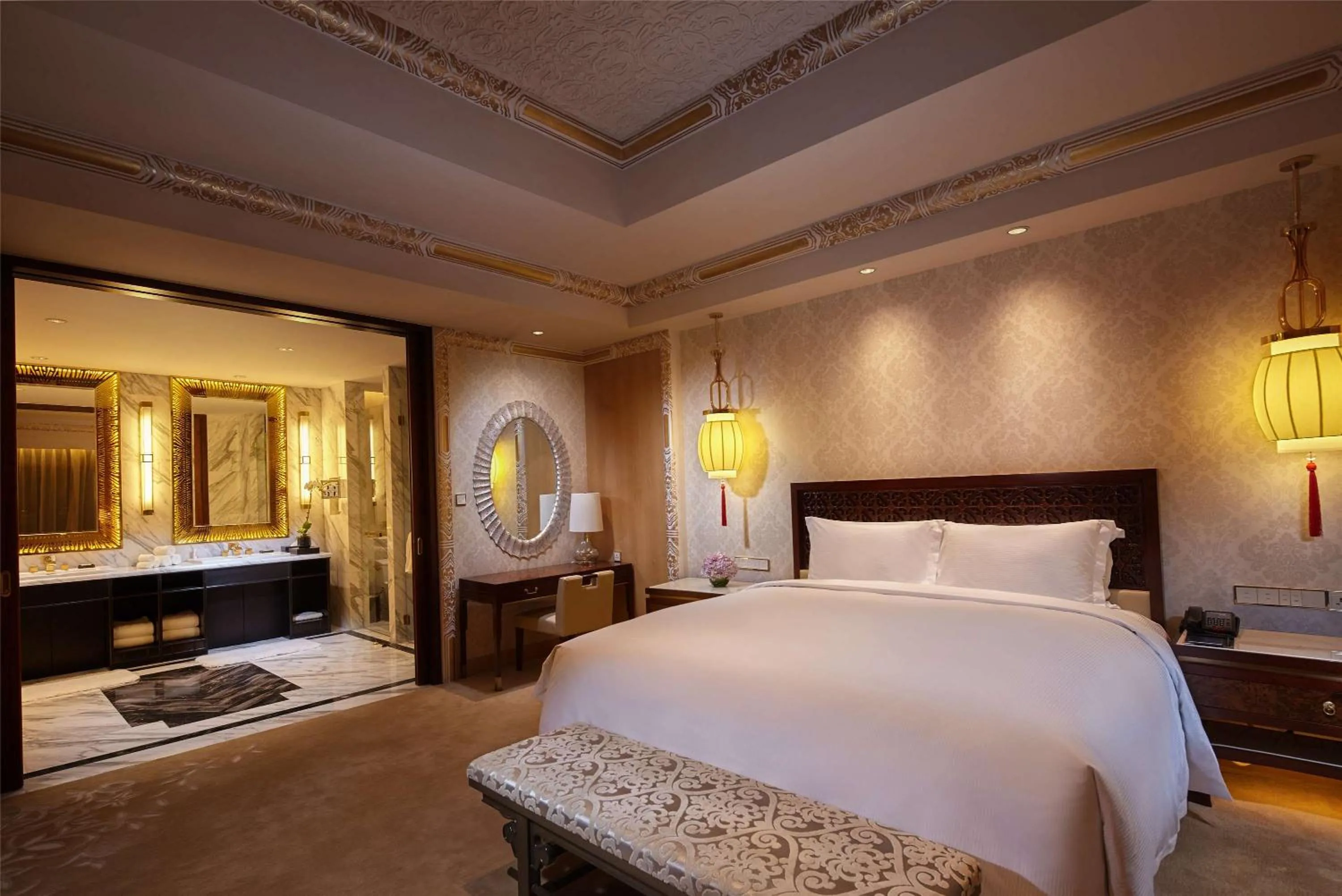 Bed in Hilton Tianjin Eco-City