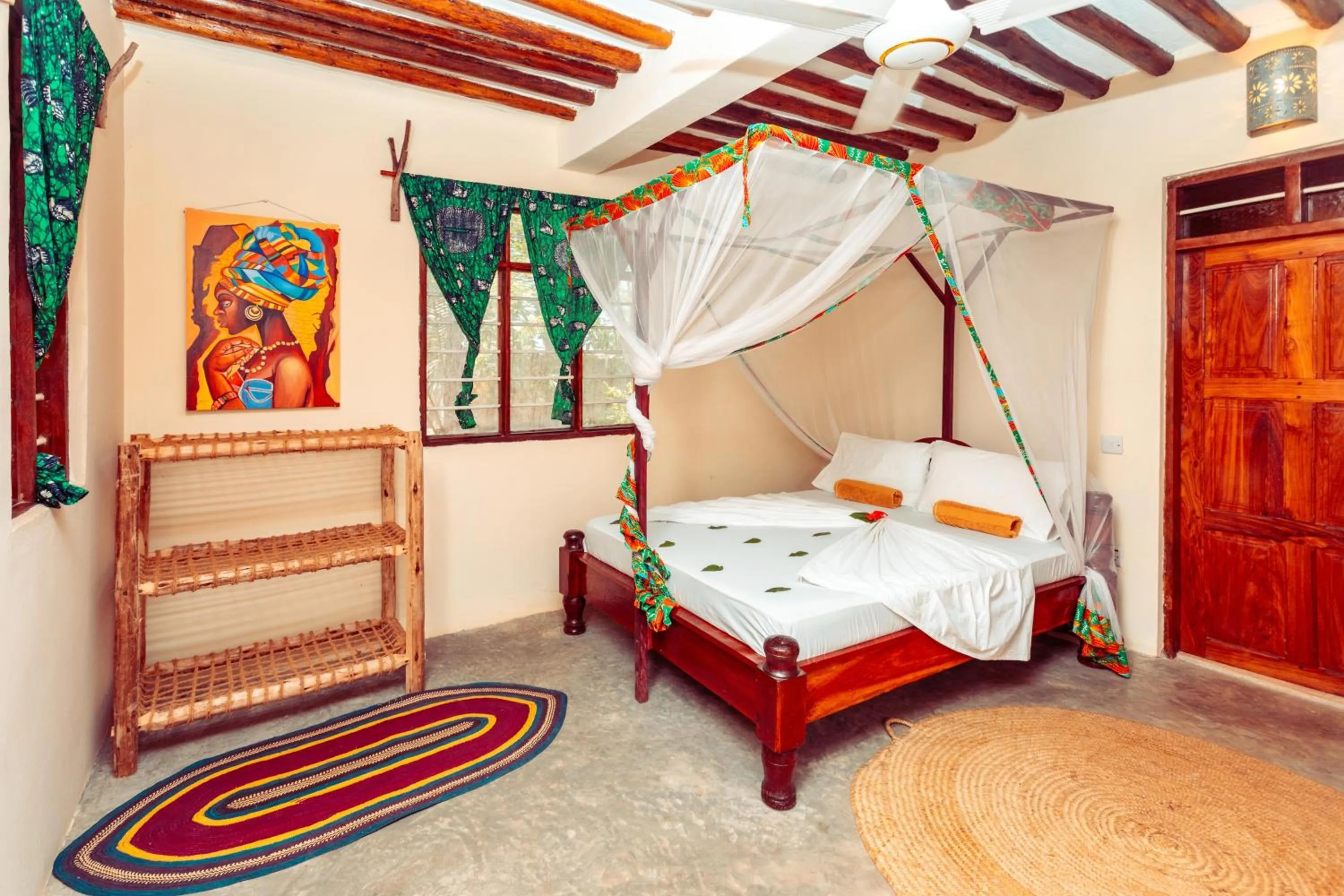 Bed in Demani Lodge Zanzibar