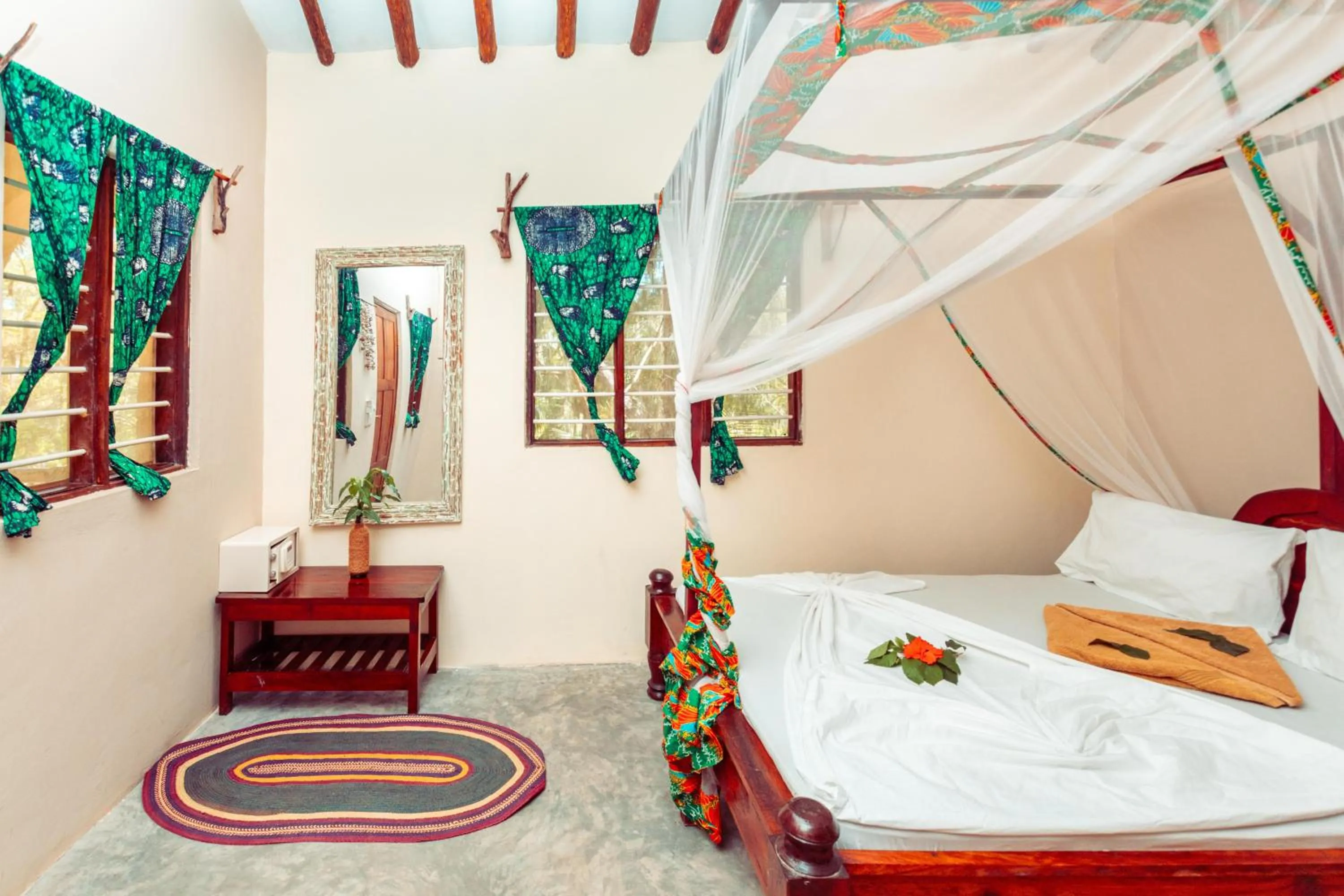 Bed in Demani Lodge Zanzibar