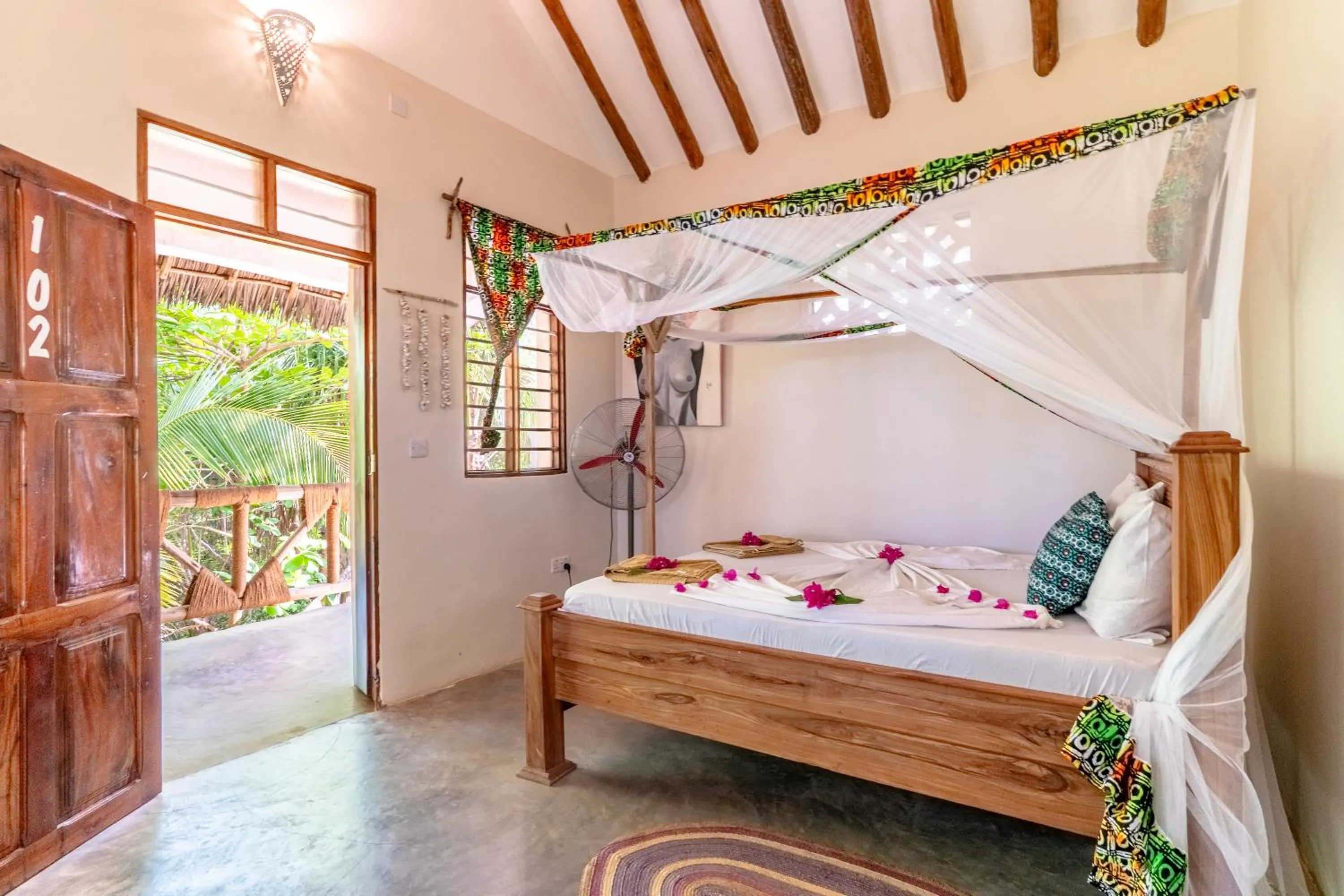Bed in Demani Lodge Zanzibar