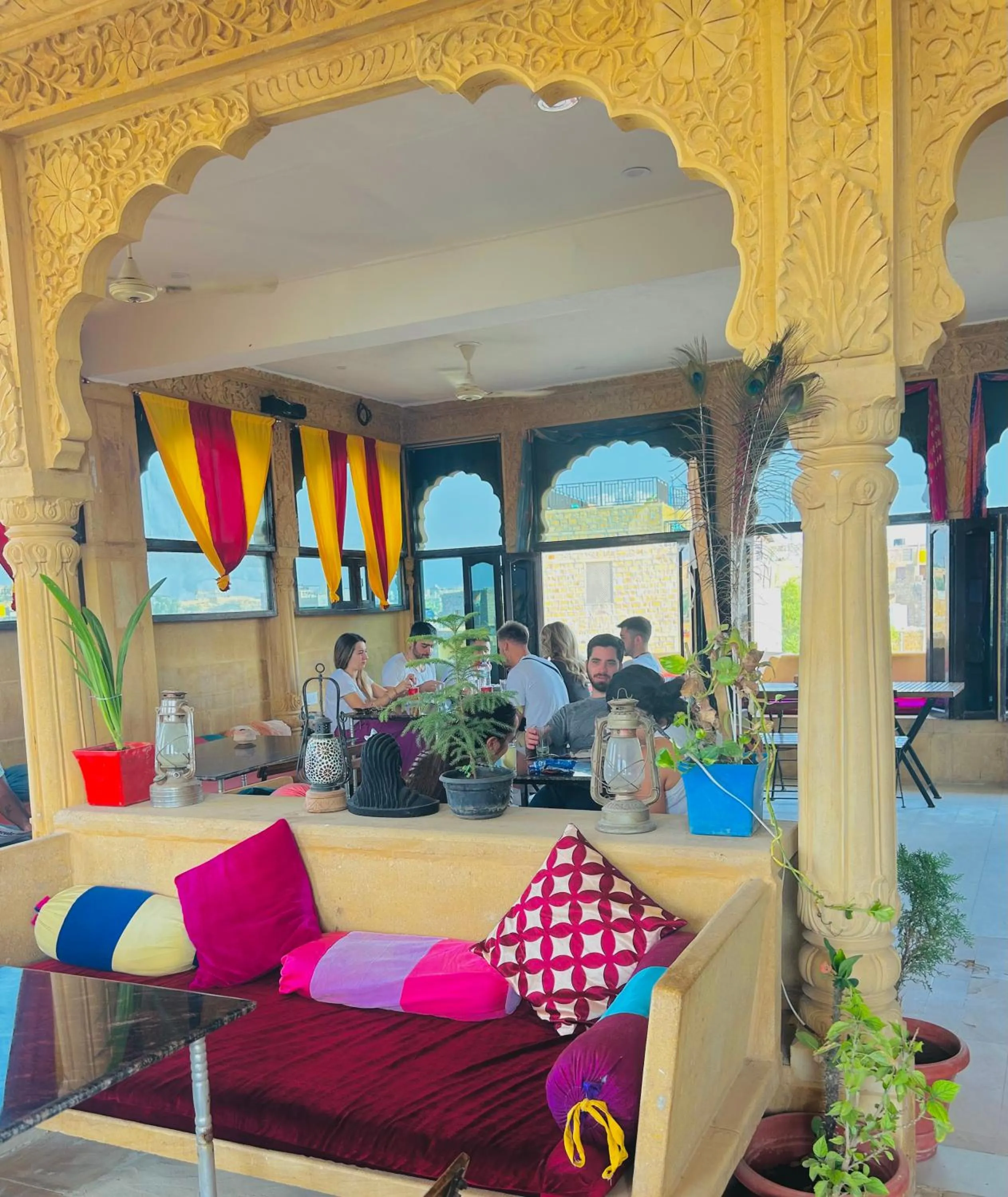 Seating area in Hotel Pol Haveli Jaisalmer