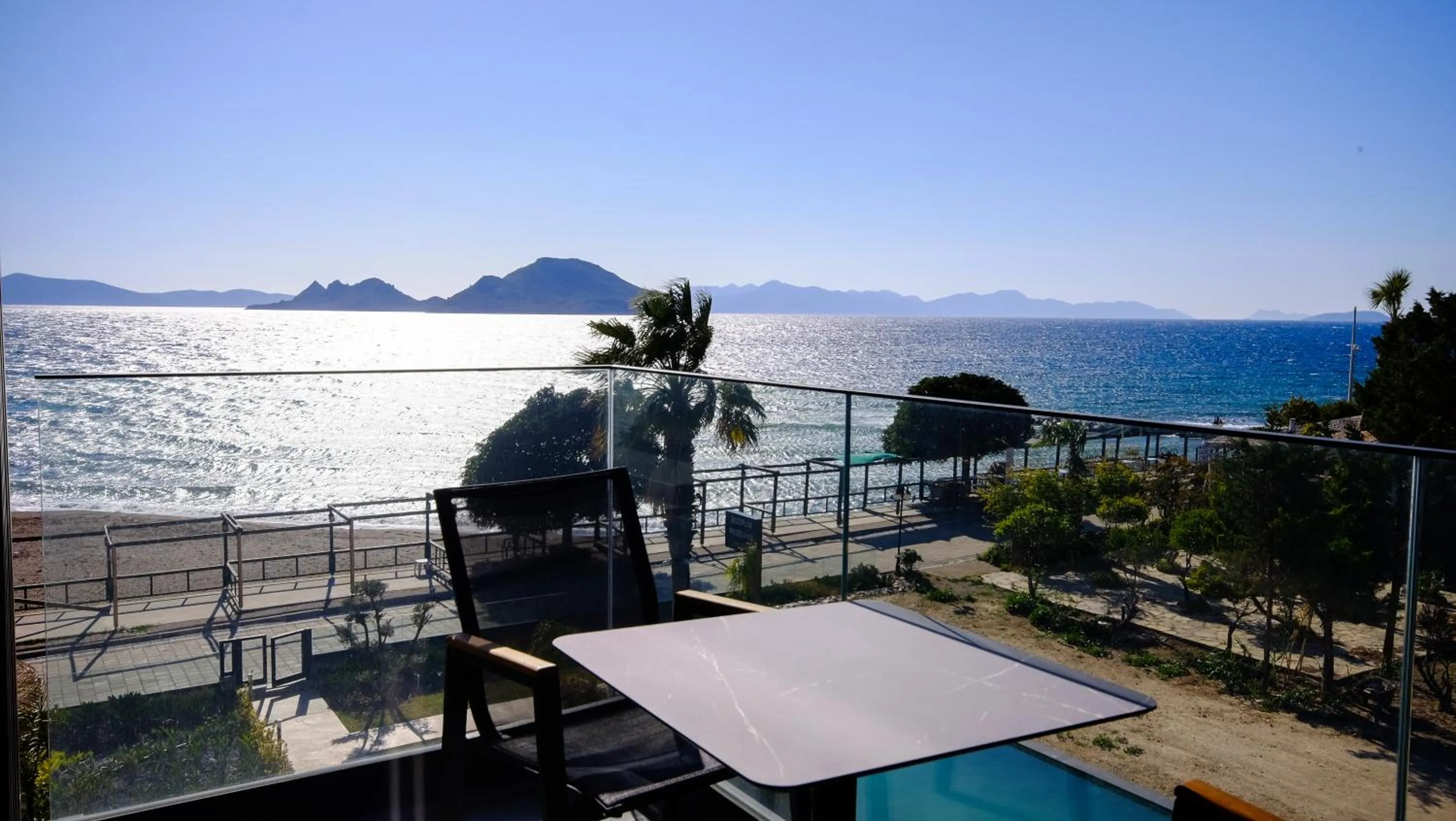 Balcony/Terrace in Bodrum Ada Apart Otel Turgutreis