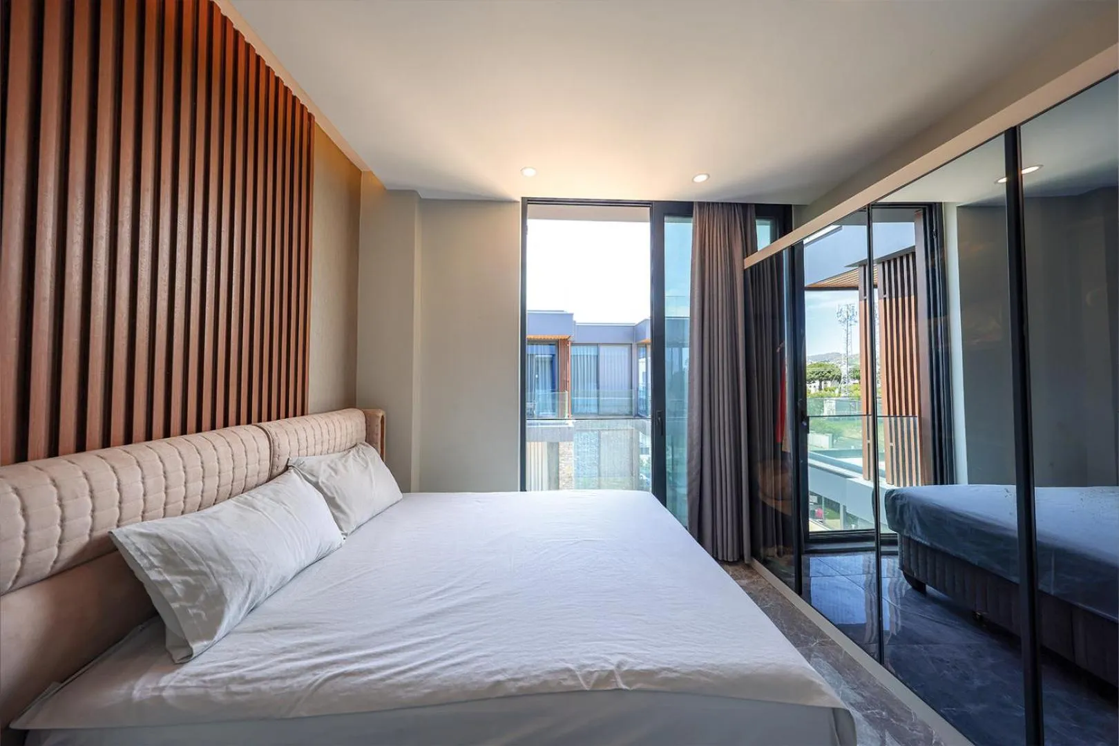 Bed in Bodrum Ada Apart Otel Turgutreis