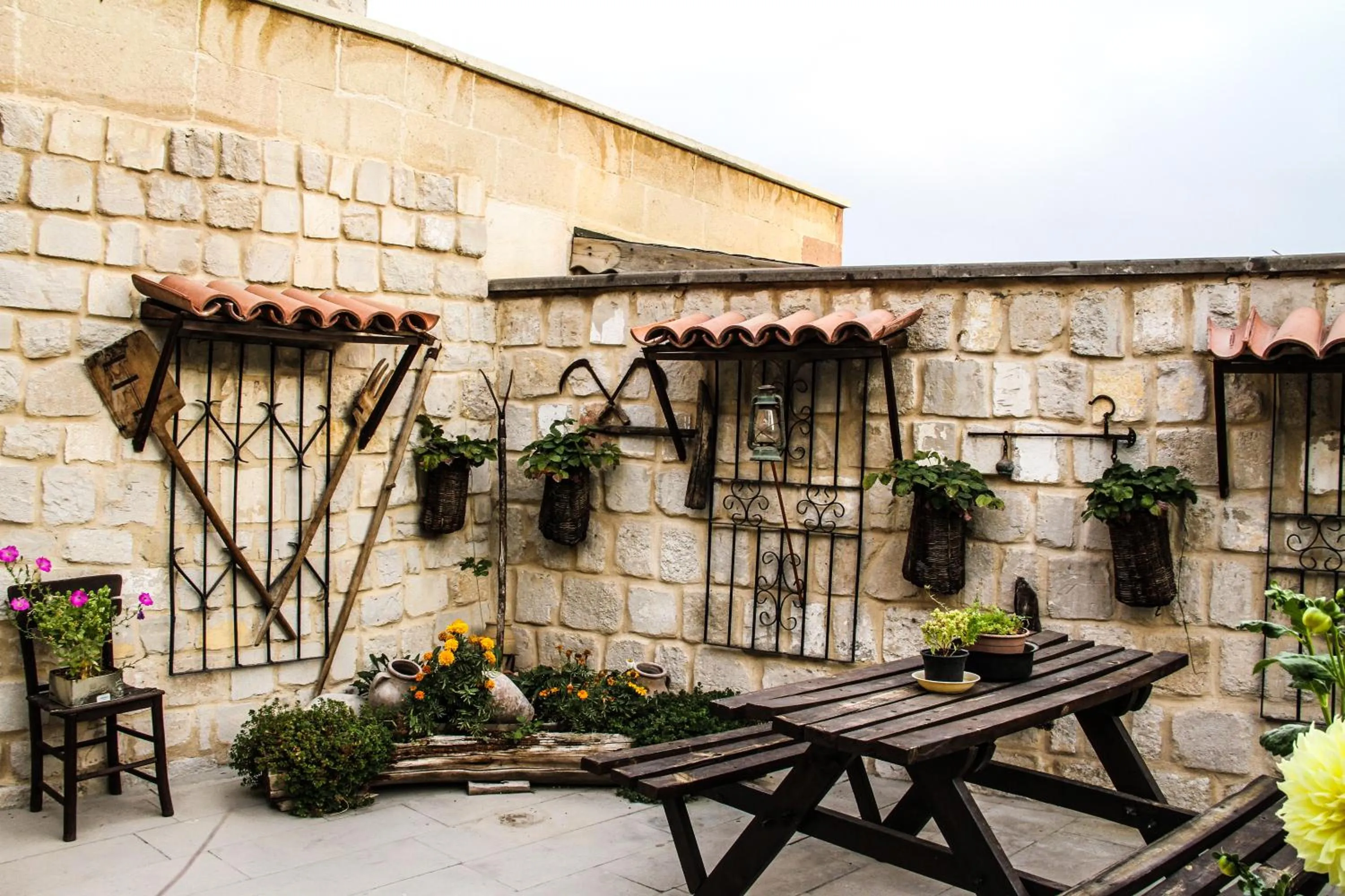 Garden view in Turkish Cave House