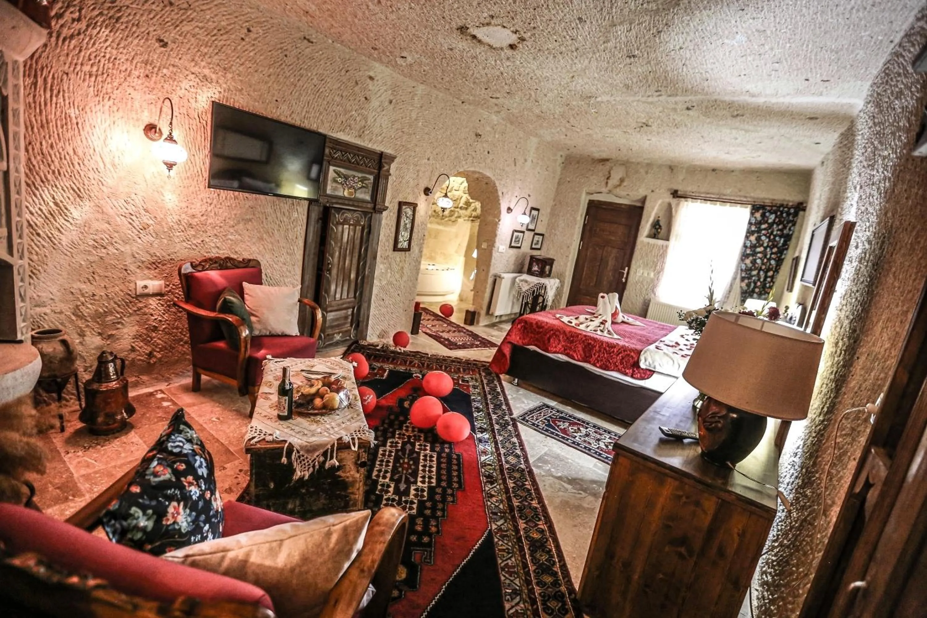 Seating area in Turkish Cave House