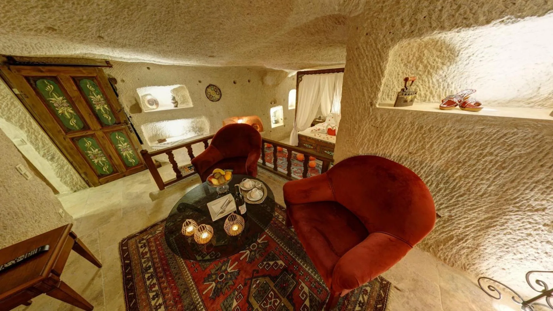 Seating area in Turkish Cave House