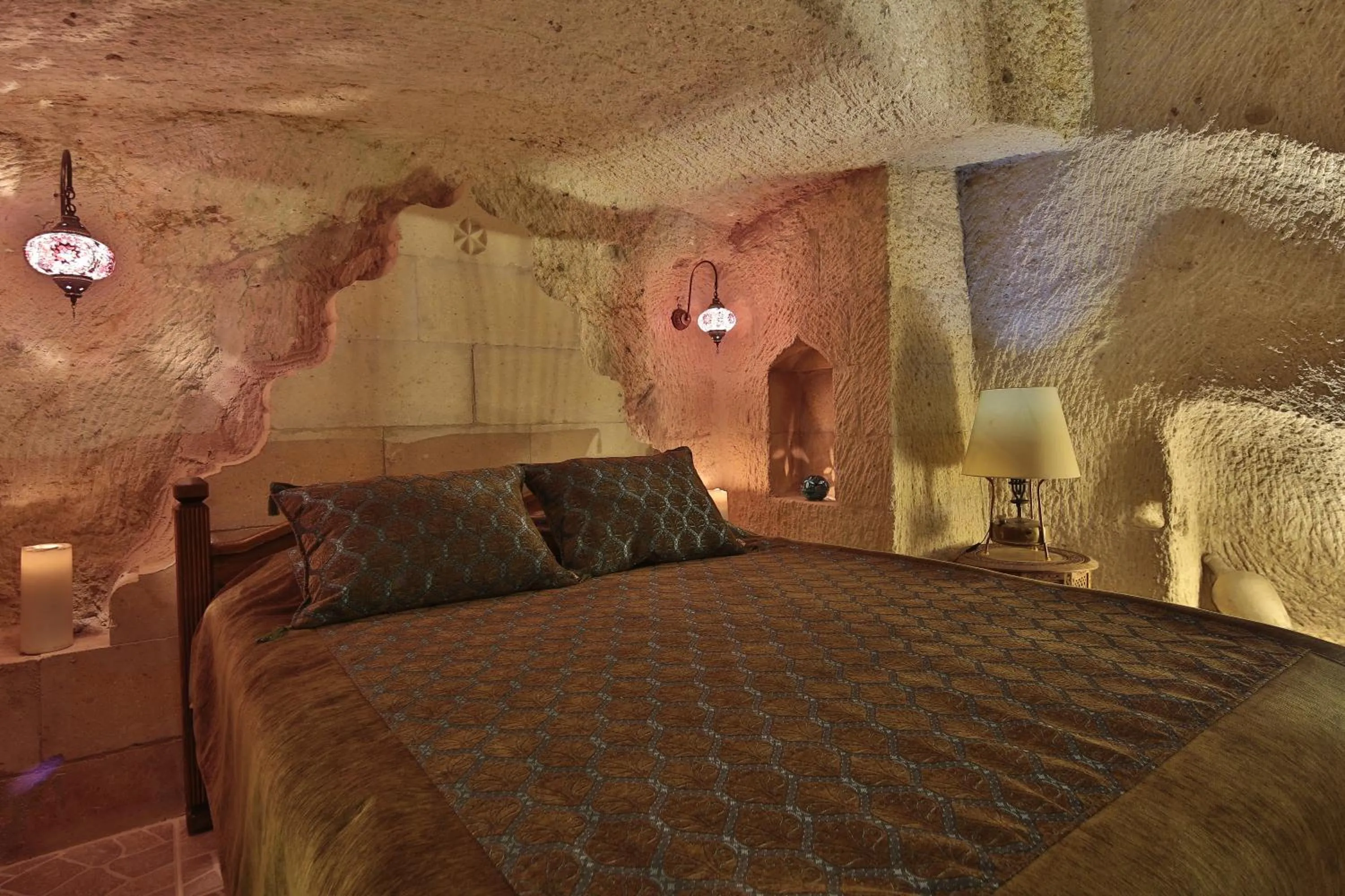 Bed in Turkish Cave House
