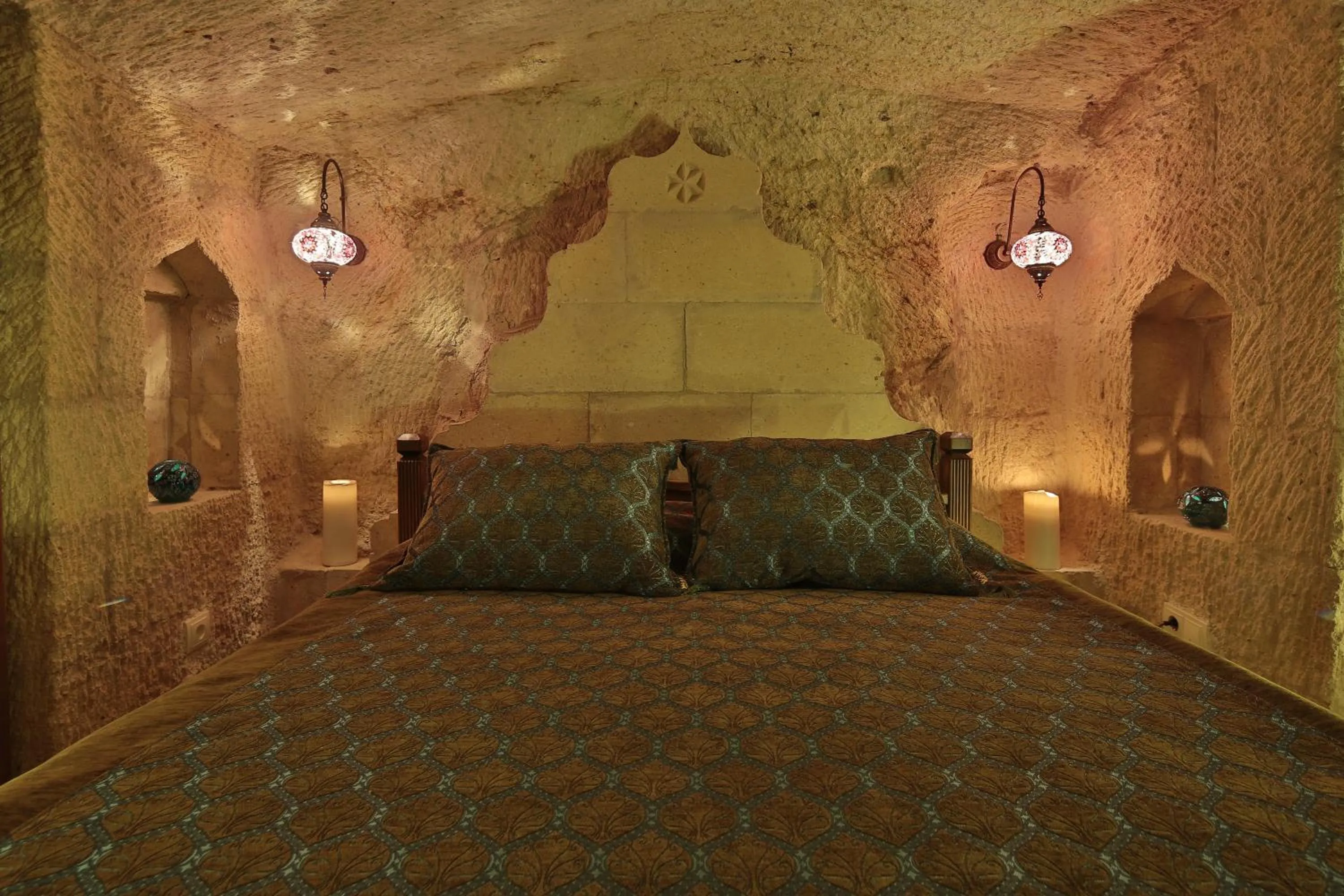 Bed in Turkish Cave House