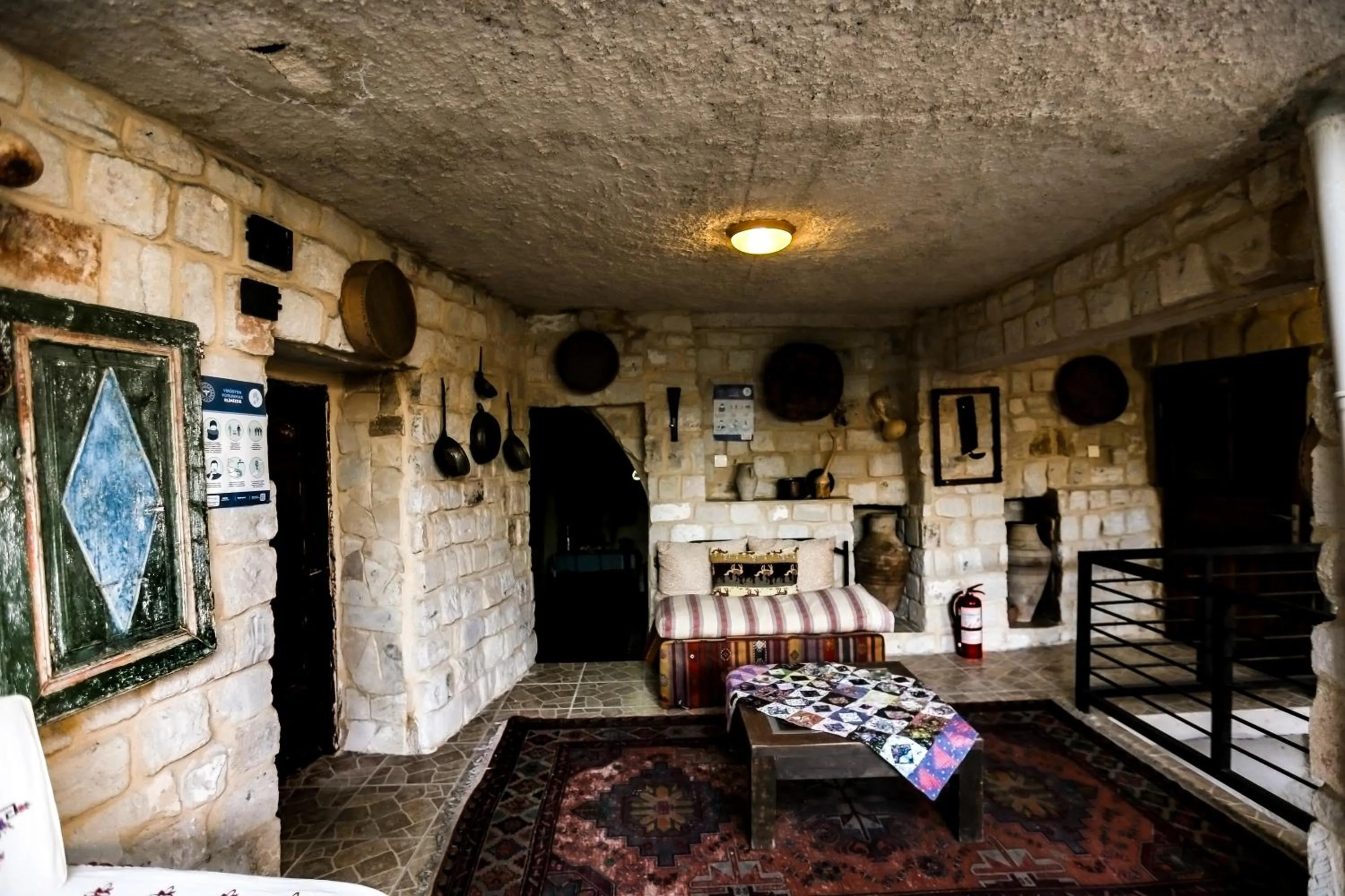 Seating area in Turkish Cave House