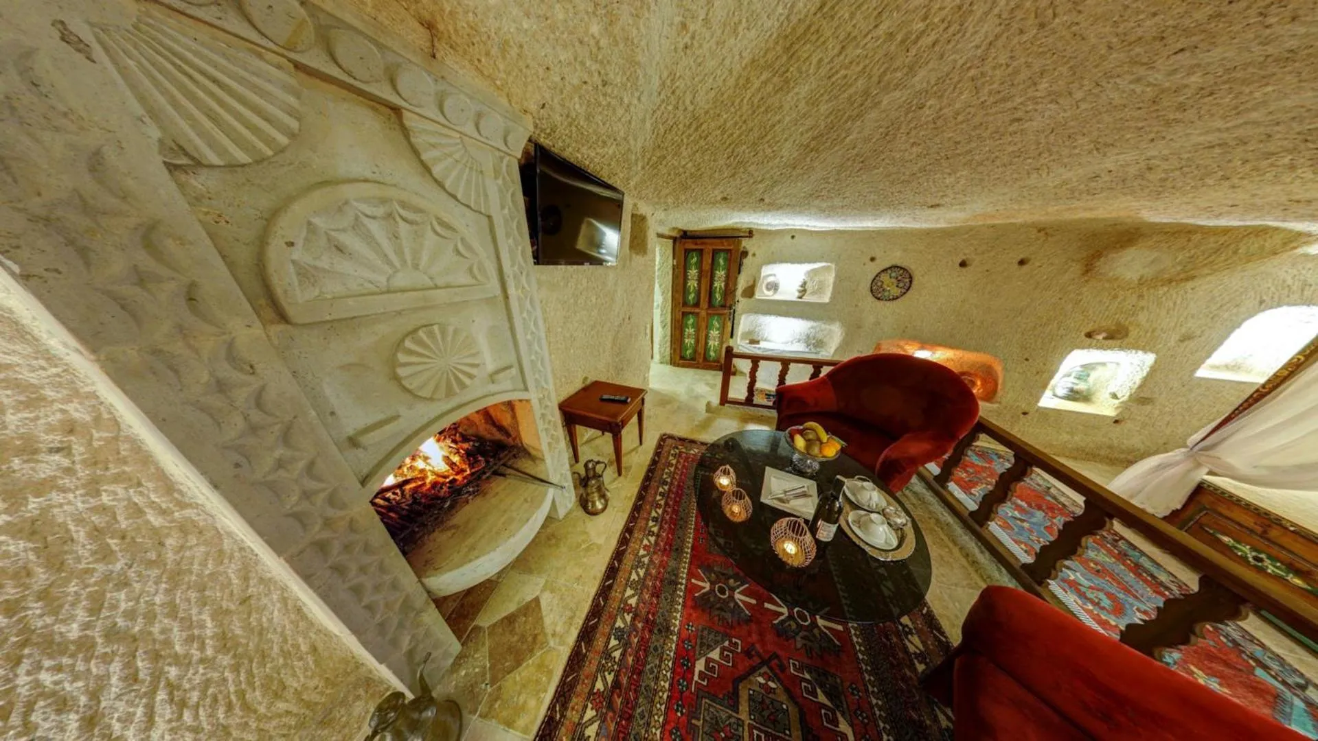 Seating area in Turkish Cave House