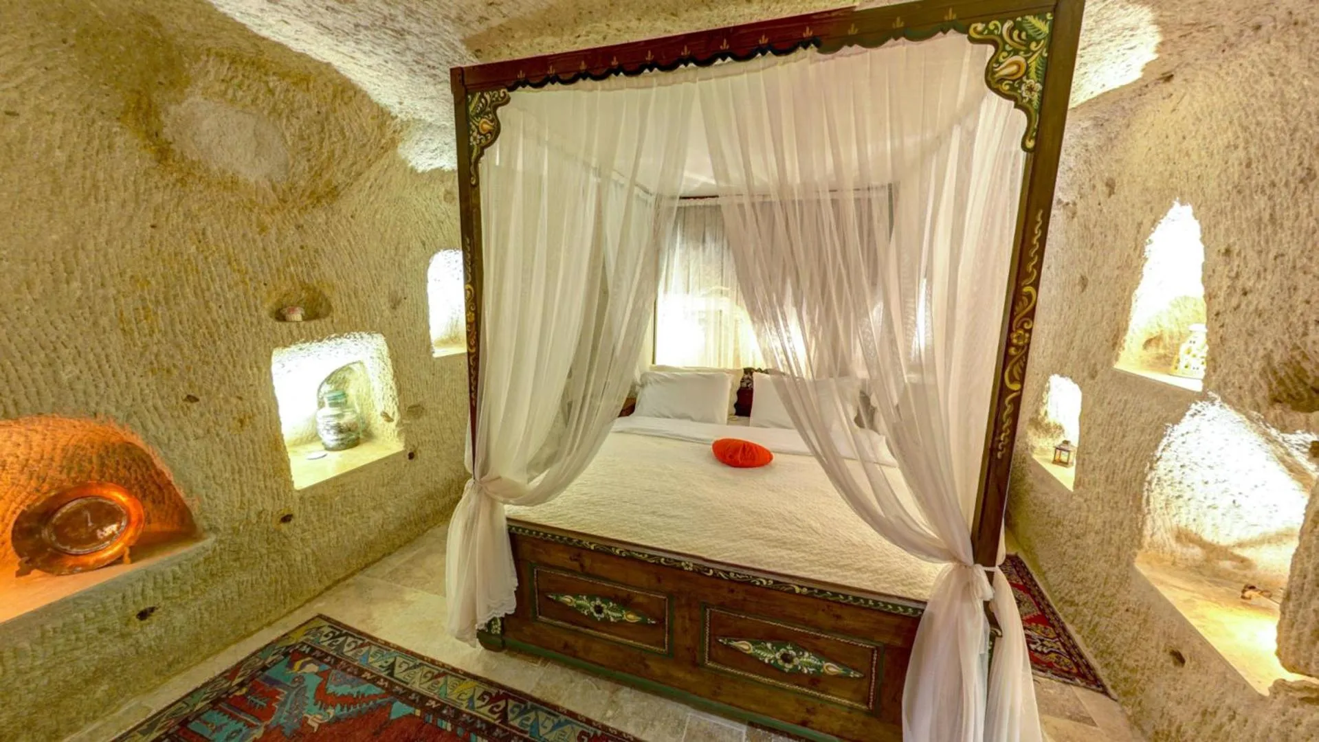 Bed in Turkish Cave House