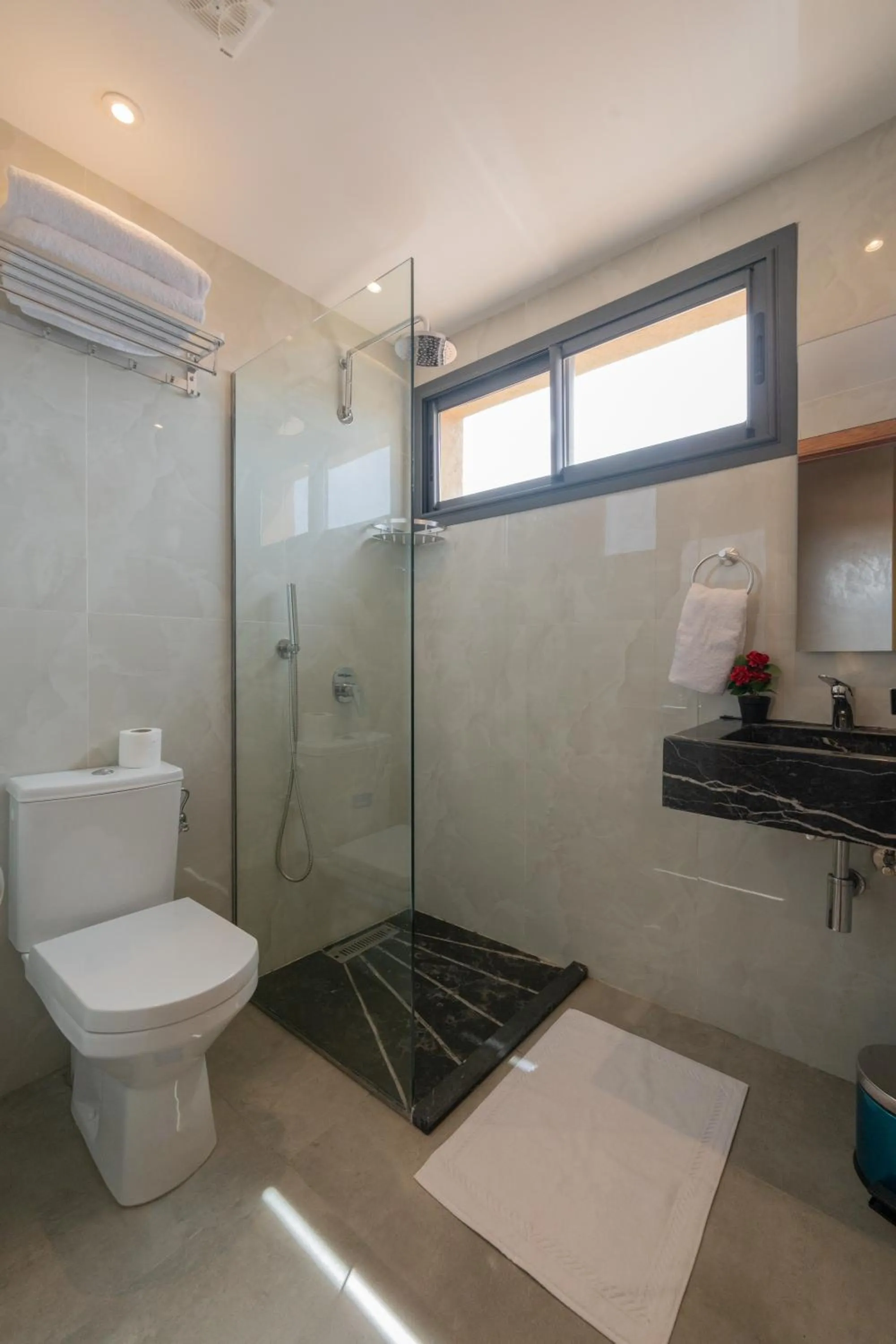 Shower in Appart Hôtel Rambla