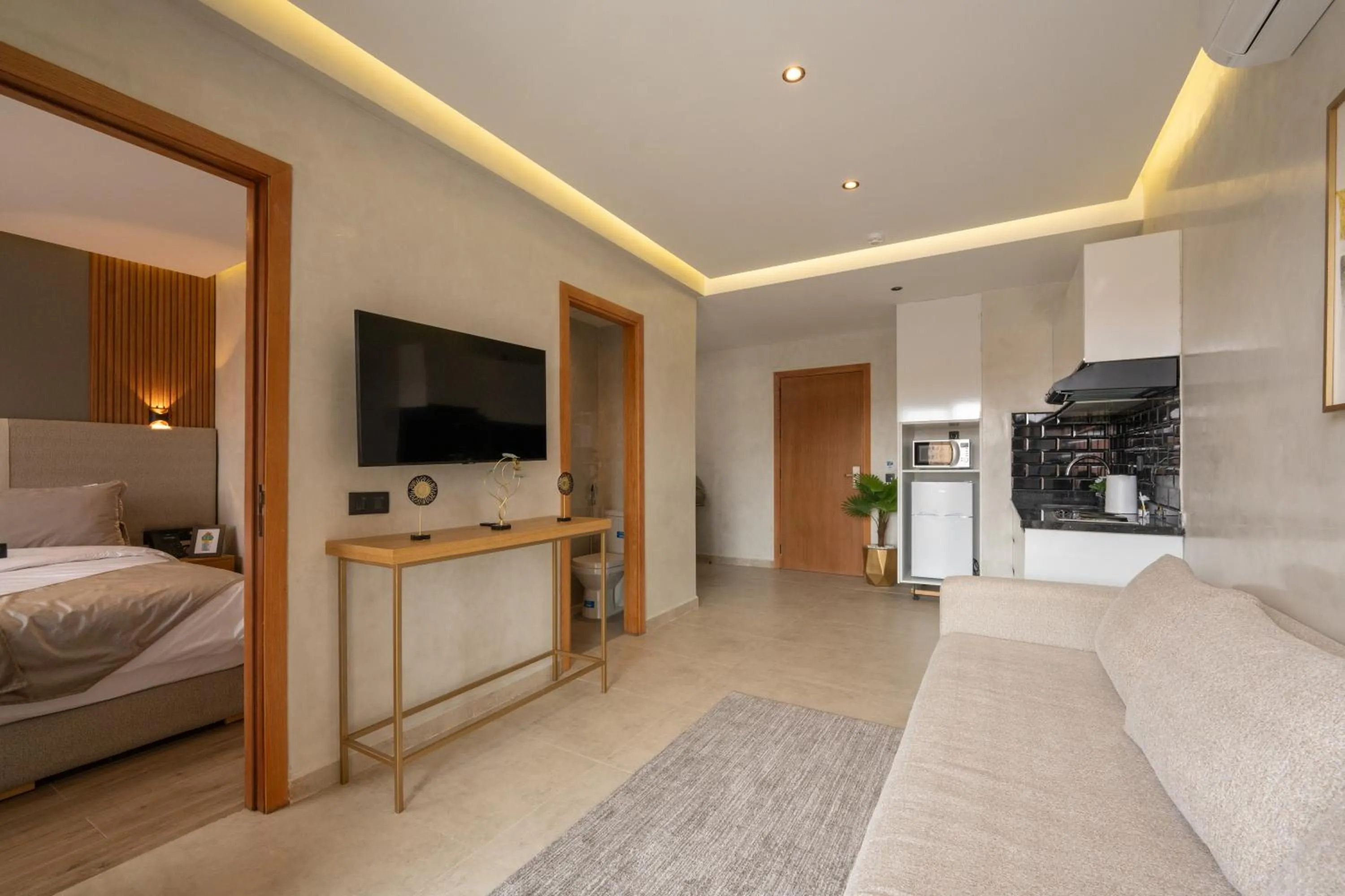 Bed in Appart Hôtel Rambla