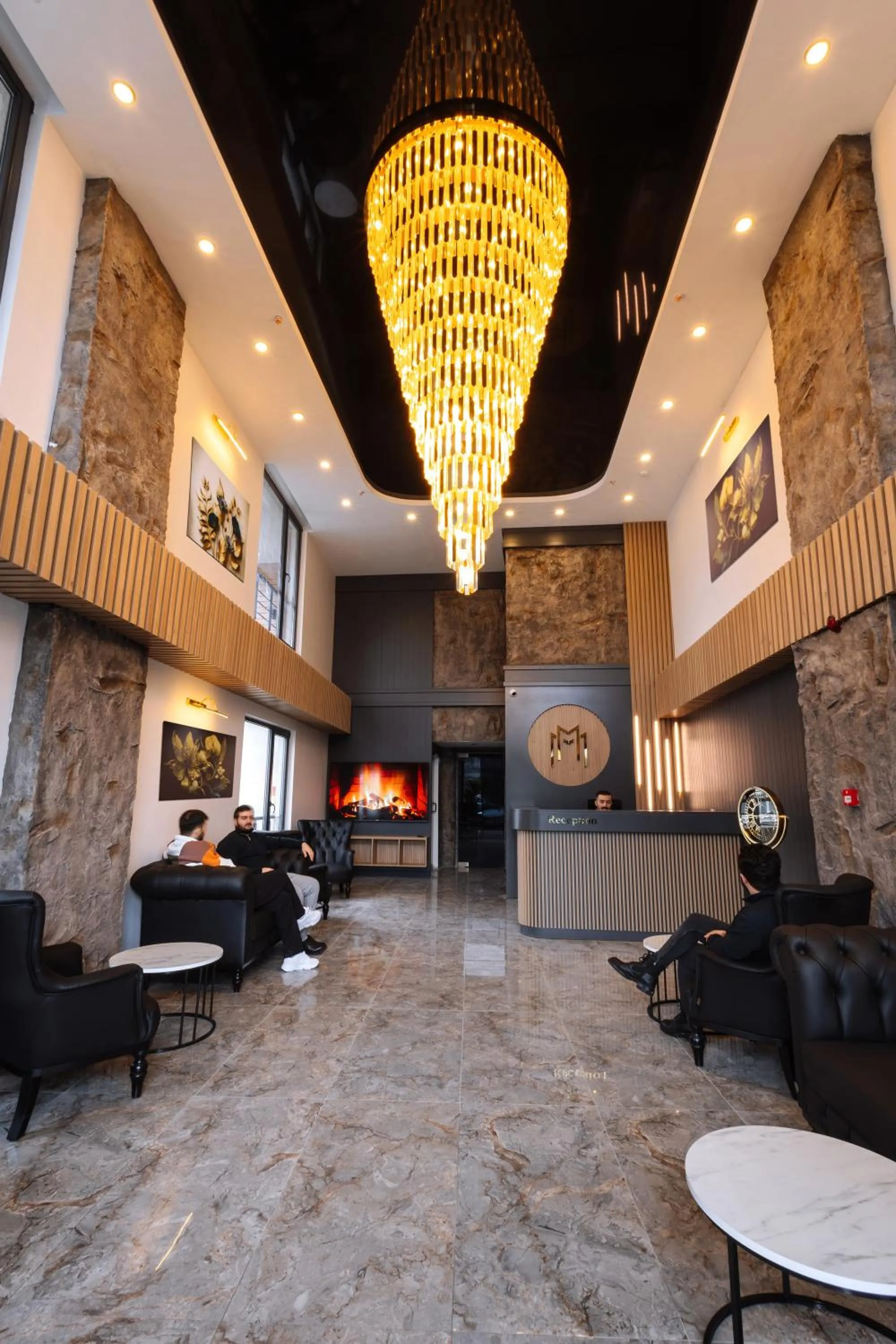 Communal lounge/ TV room in Meyzi Hotel