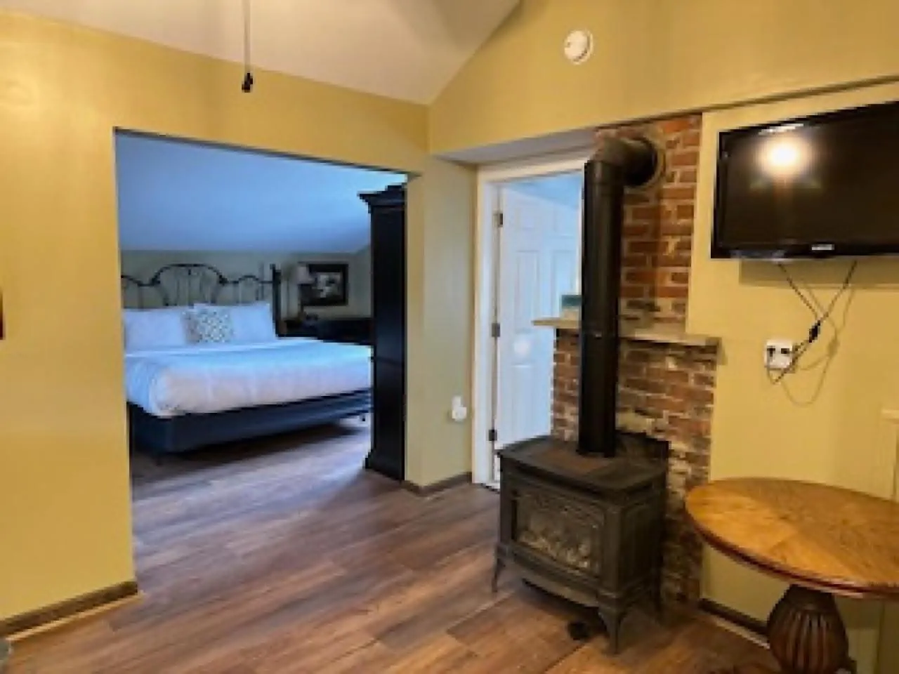 fireplace in The Ridgeway Inn