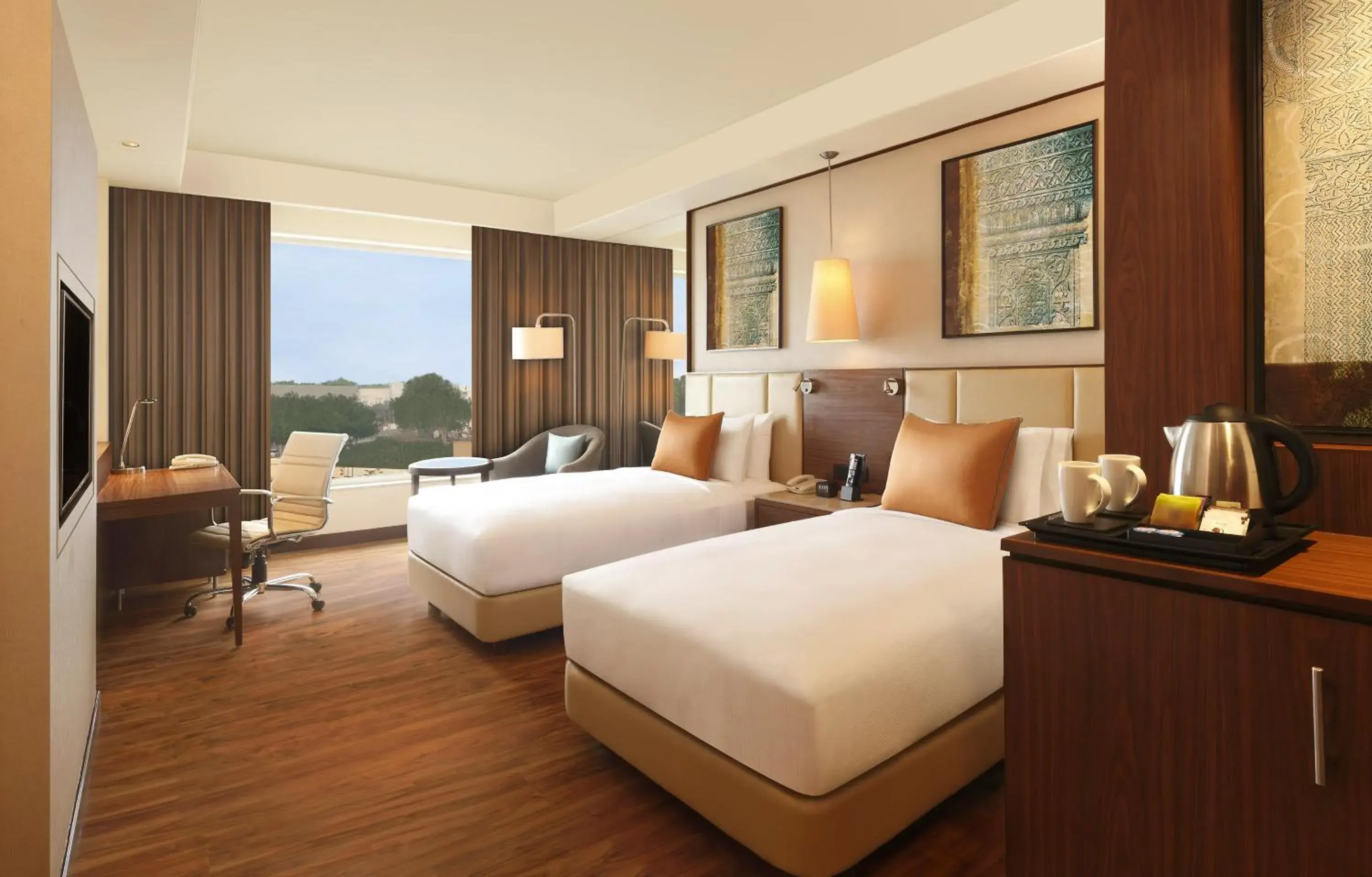 Twin Room with City View in DoubleTree by Hilton Agra Twin Room with City View in DoubleTree by Hilton Agra