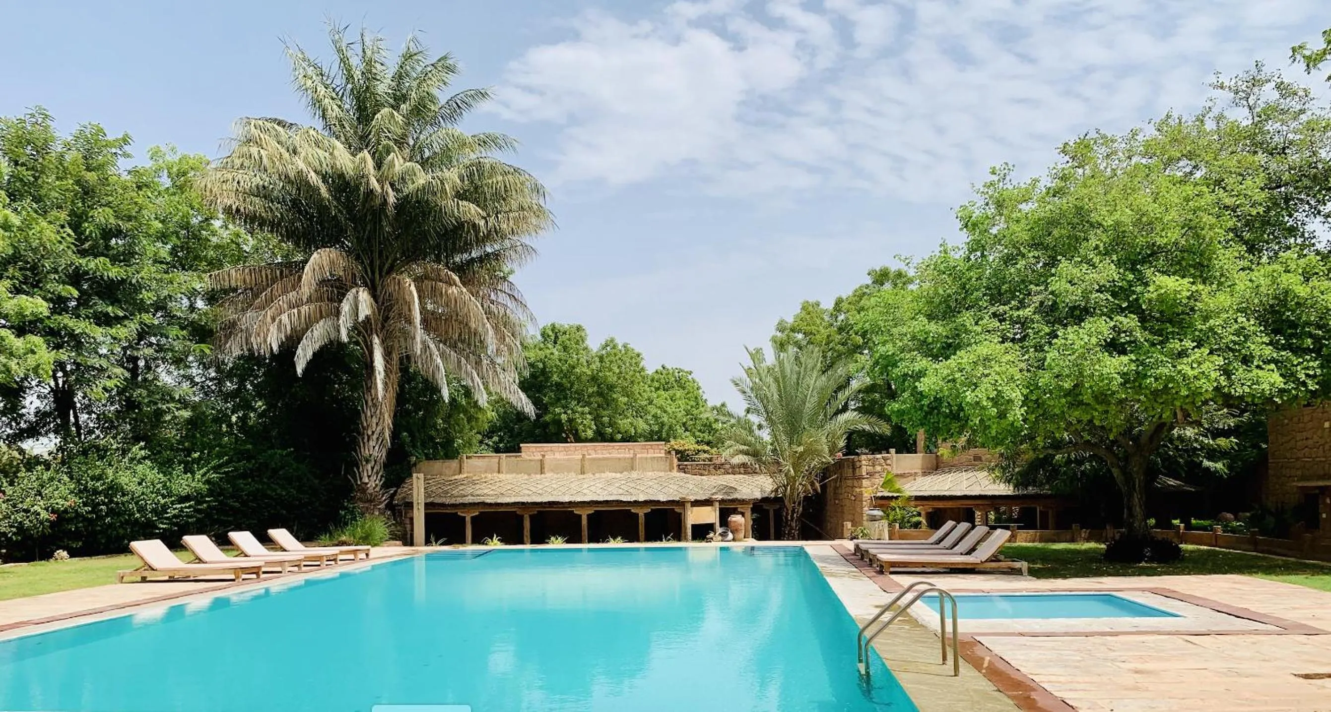 Swimming pool in MANVĀR SHERGARH, THE DESERT RESORT