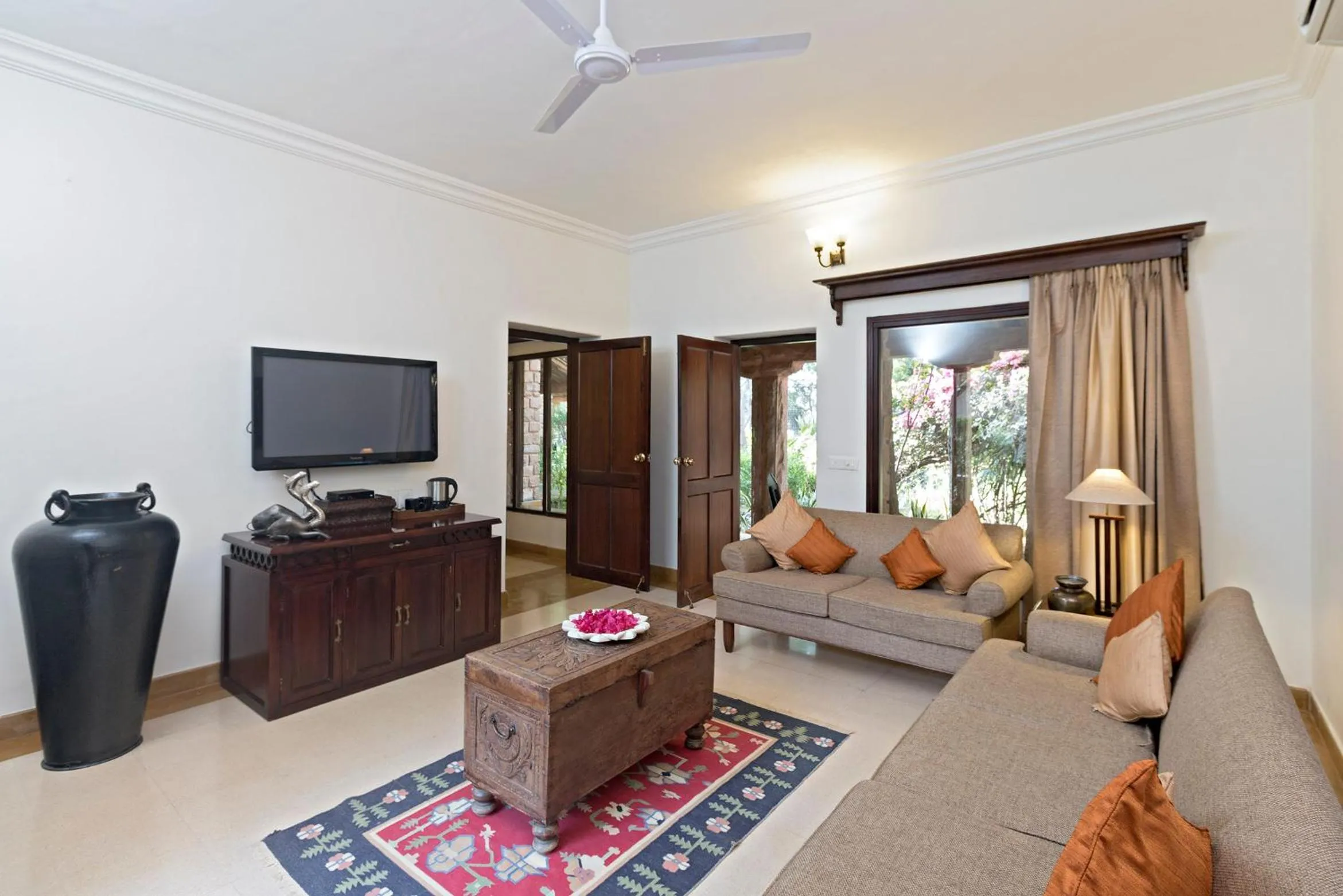 Living room in MANVĀR SHERGARH, THE DESERT RESORT