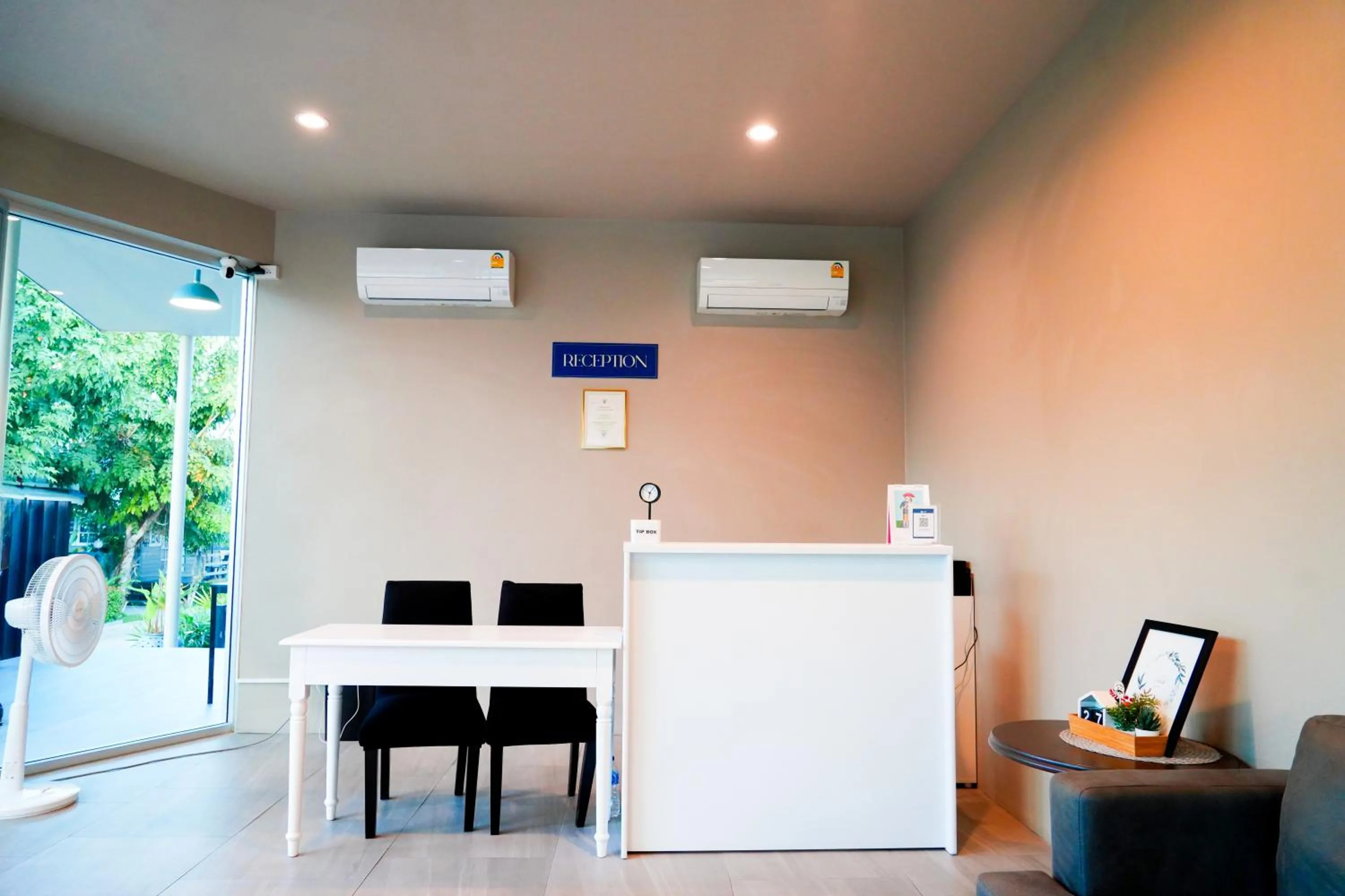 Seating area in Luna Hut Resort