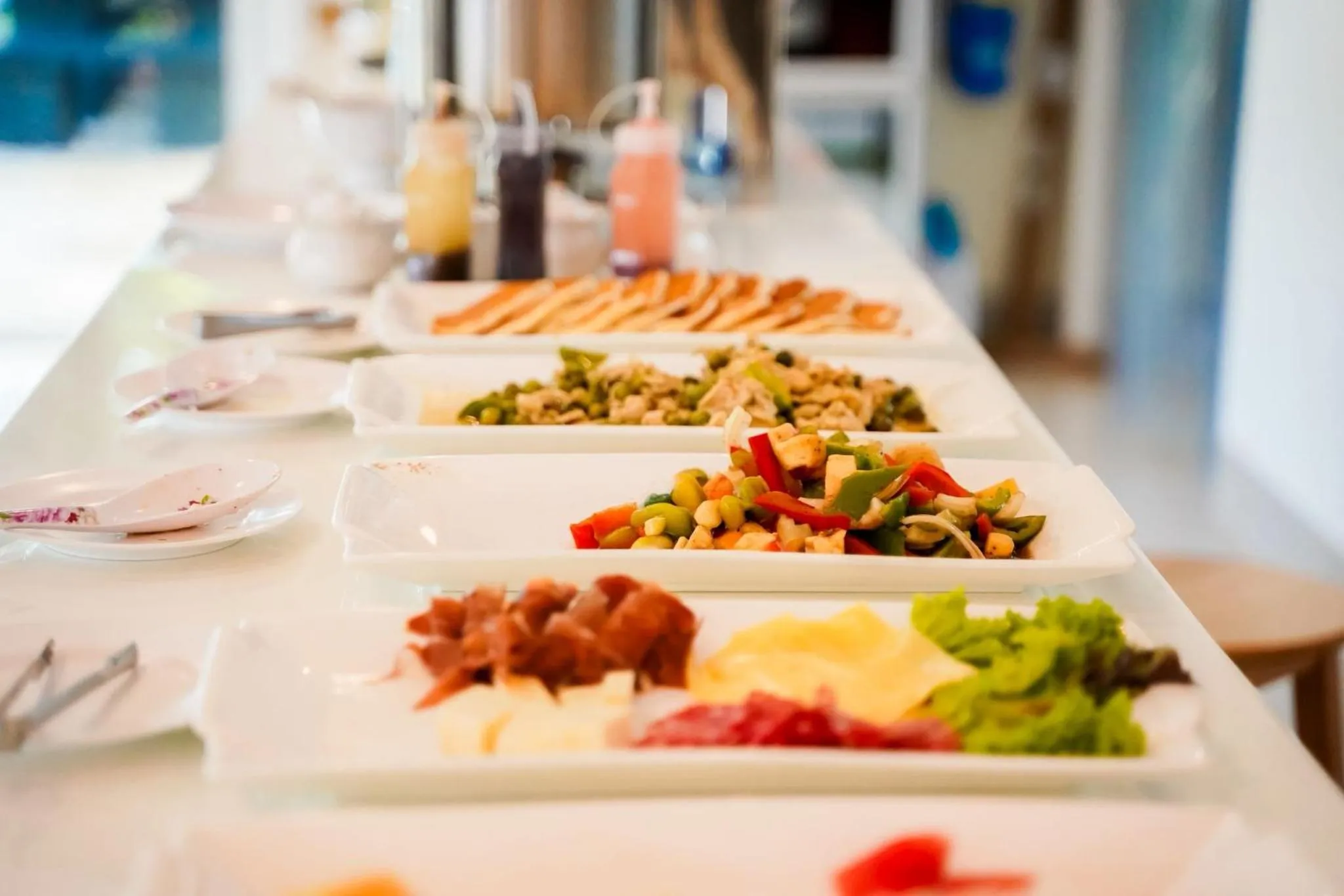 Buffet breakfast in Luna Hut Resort