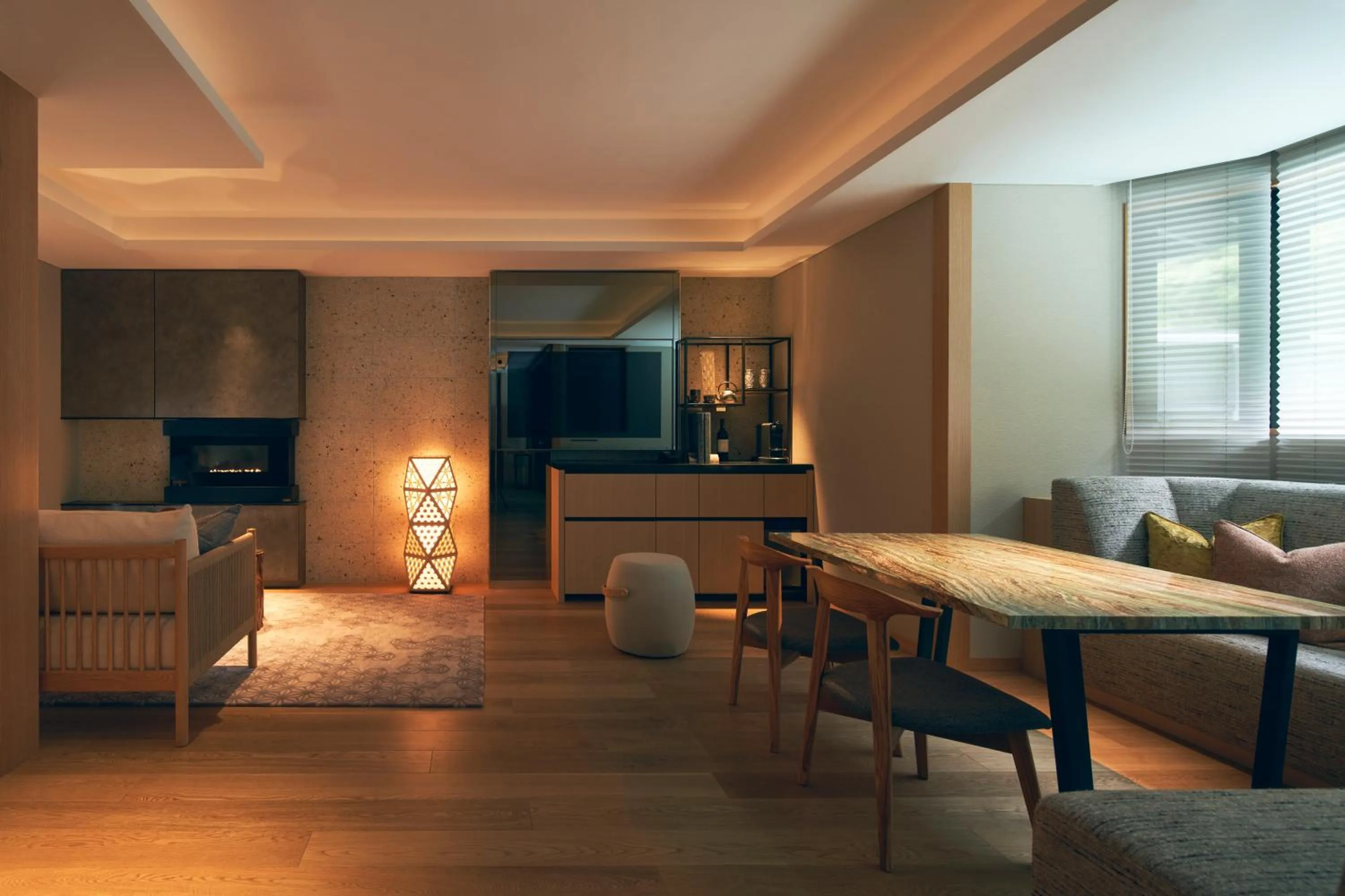 Living room in ESPACIO The Hakone Geihinkan Rin-Poh-Ki-Ryu