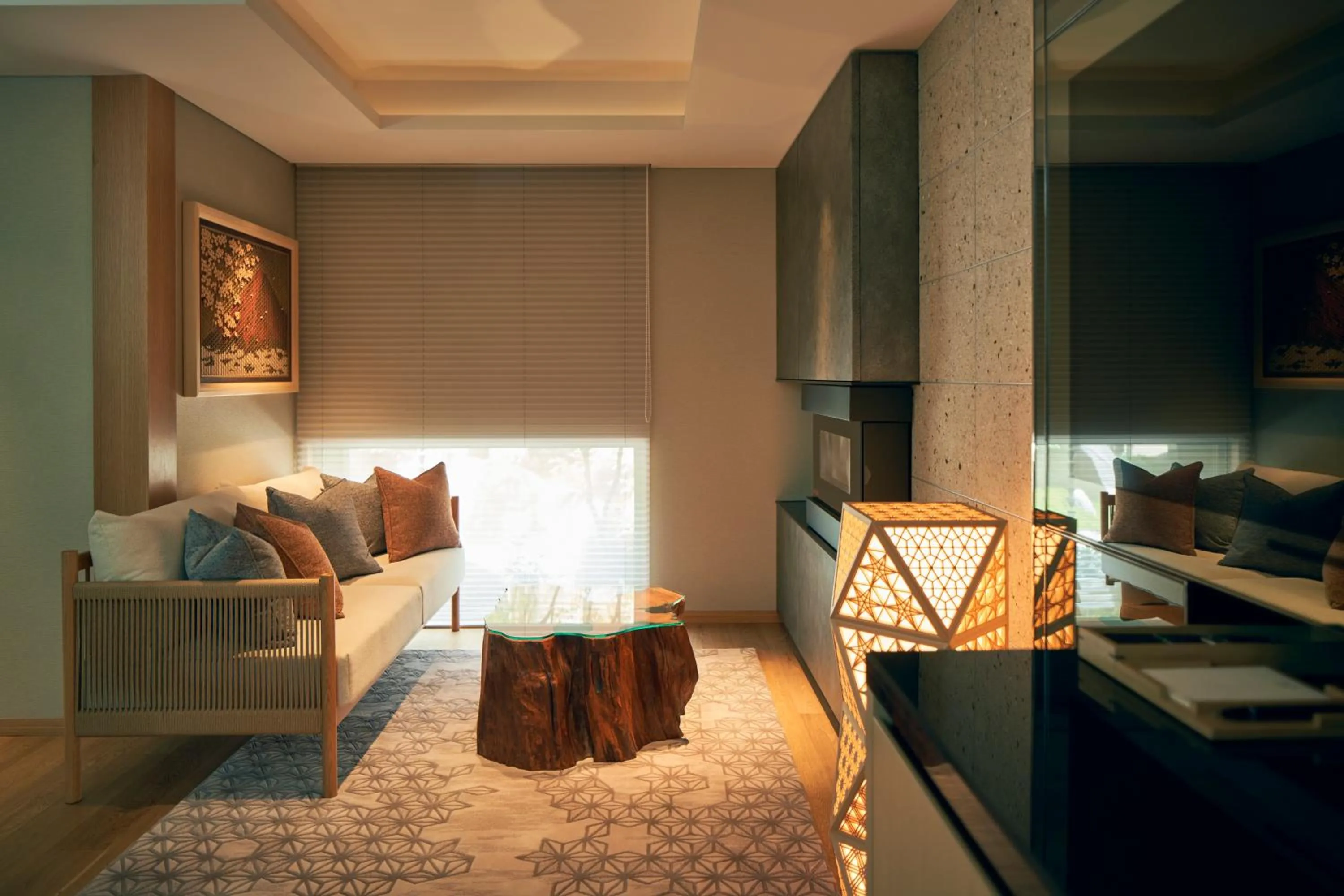 Seating area in ESPACIO The Hakone Geihinkan Rin-Poh-Ki-Ryu