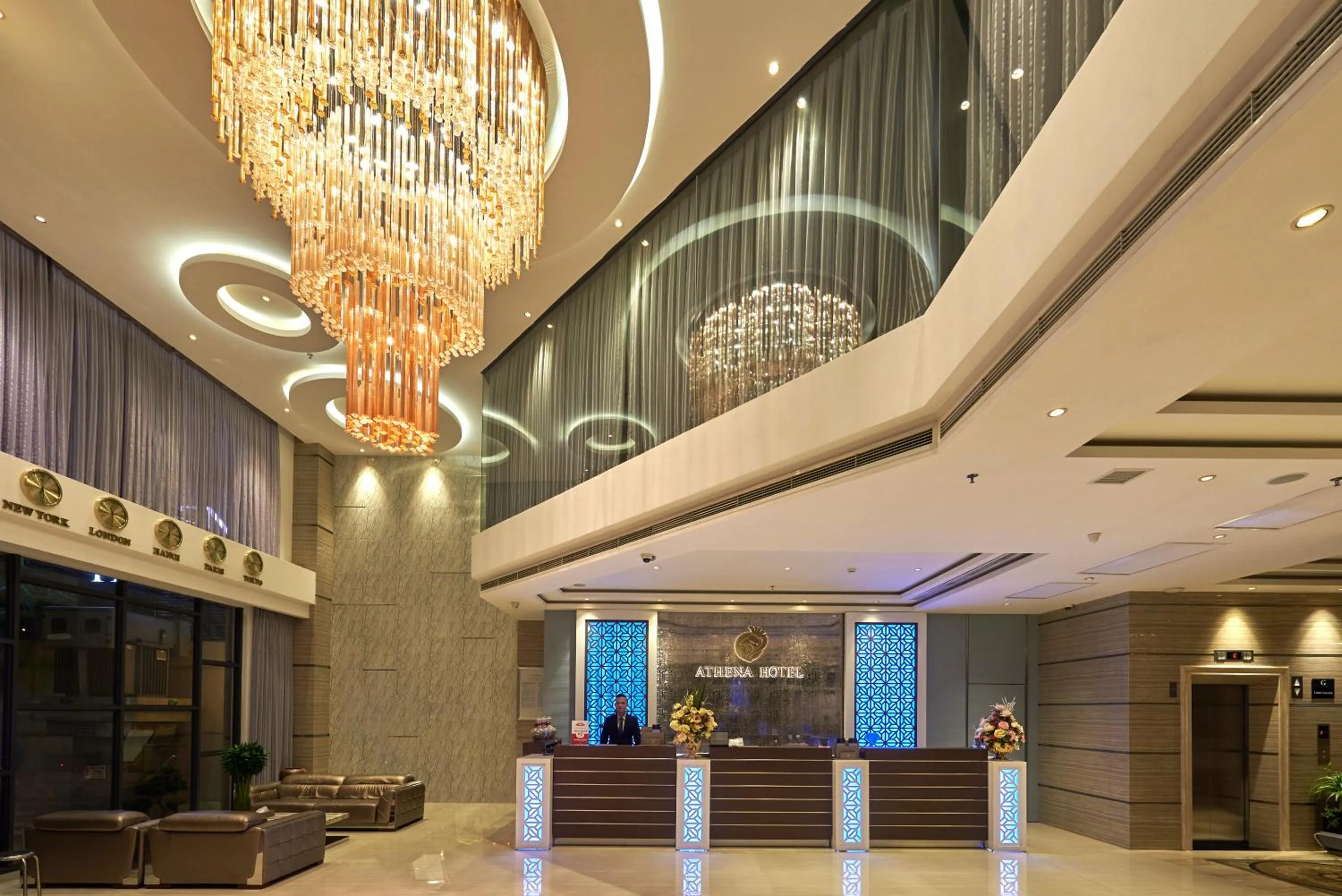 Lobby or reception in Athena Hotel