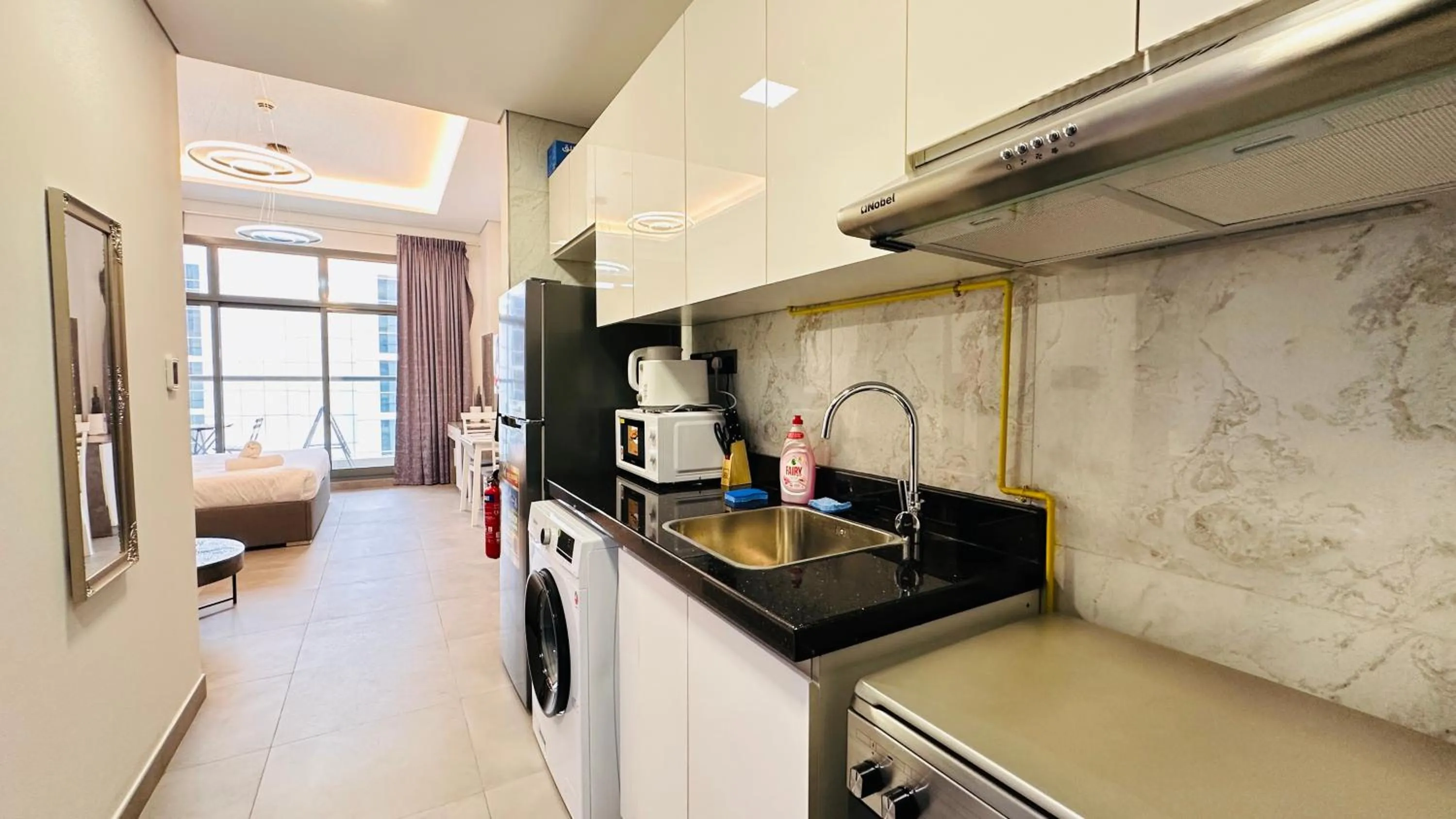 Lobby or reception in Spacious Studio Apartment Burj View with Balcony Free Parking by Belvilla