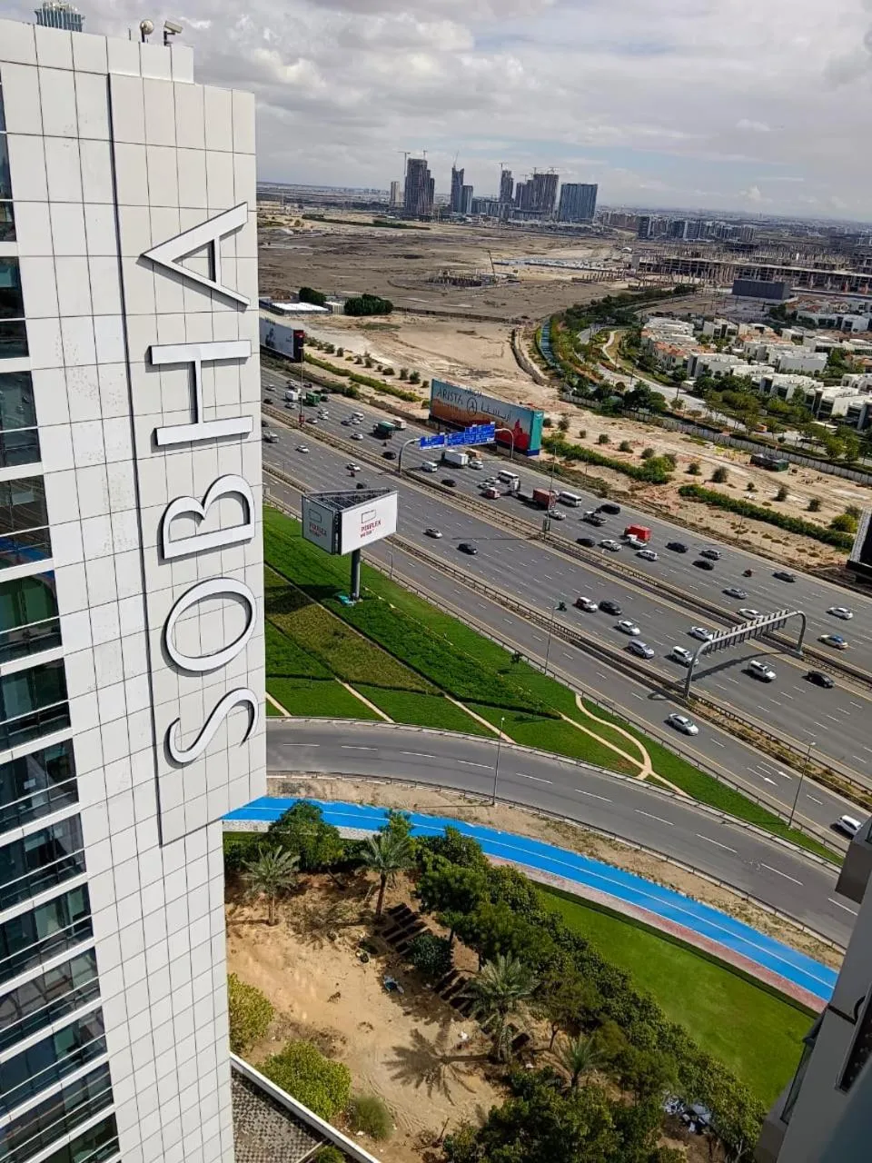 Bird's eye view in Upscale Studio Apartment Burj View with Balcony Free Parking by Belvilla