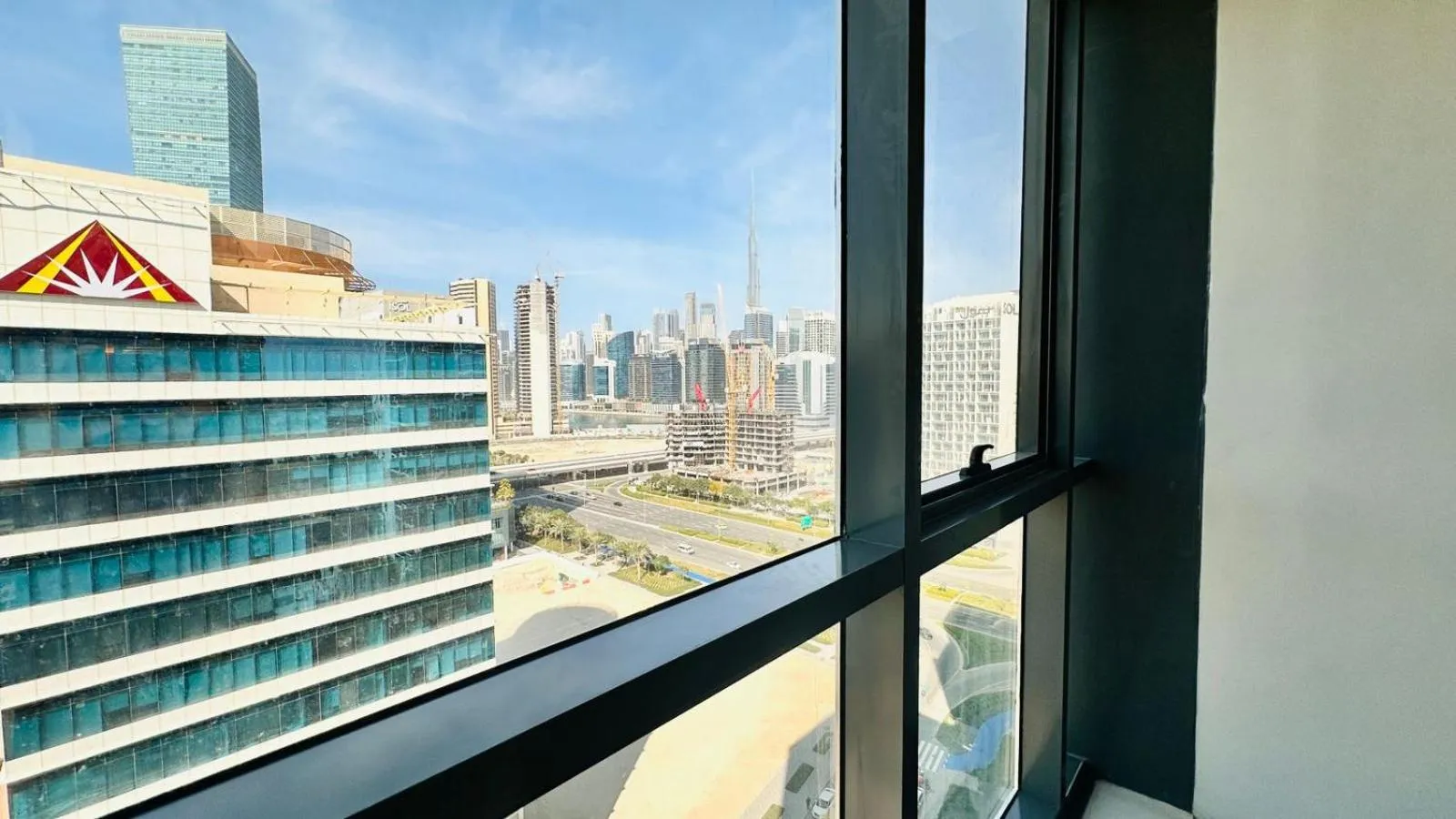 Property building in Upscale Studio Apartment Burj View with Balcony Free Parking by Belvilla