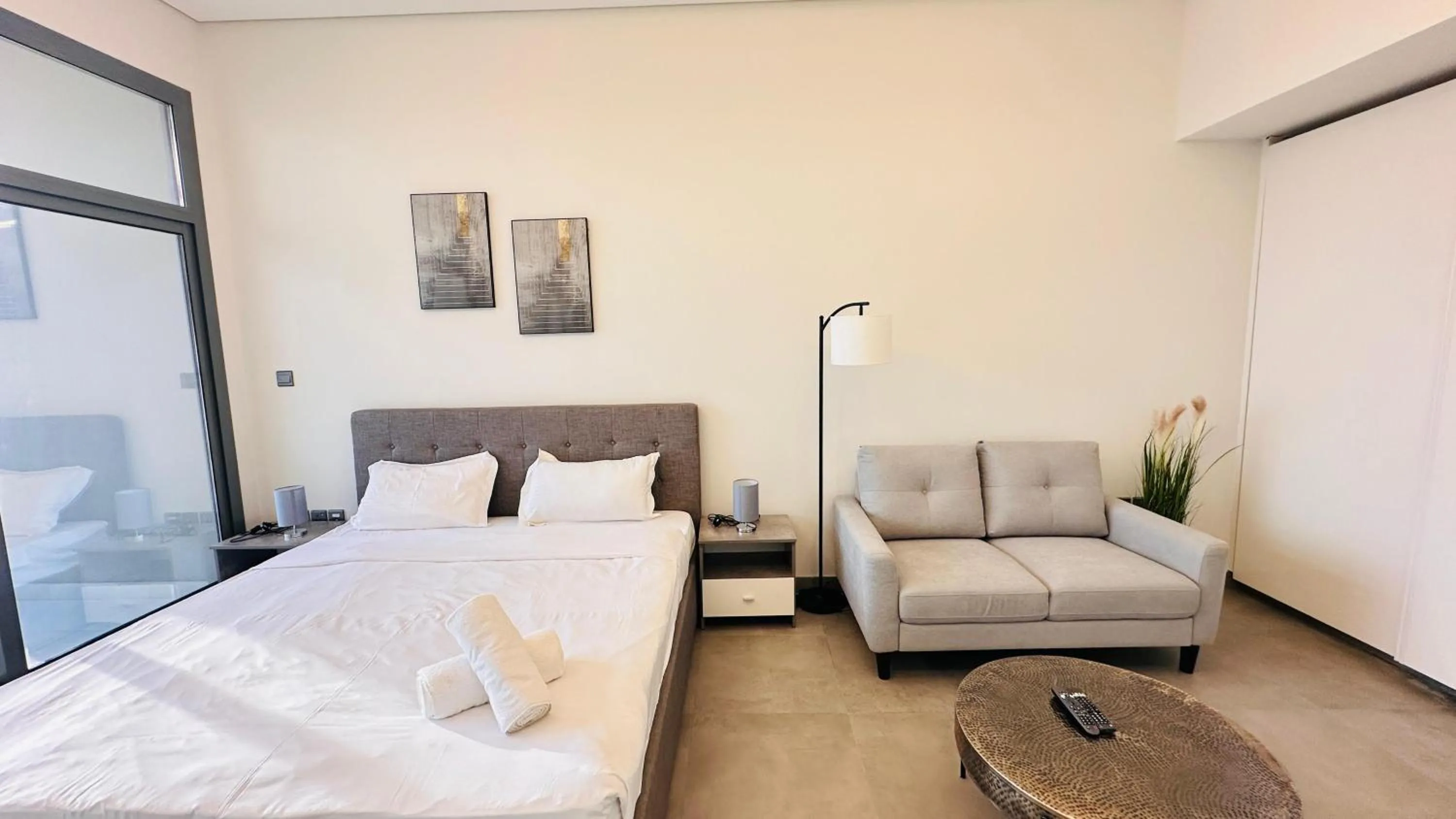 Photo of the whole room in Upscale Studio Apartment Burj View with Balcony Free Parking by Belvilla