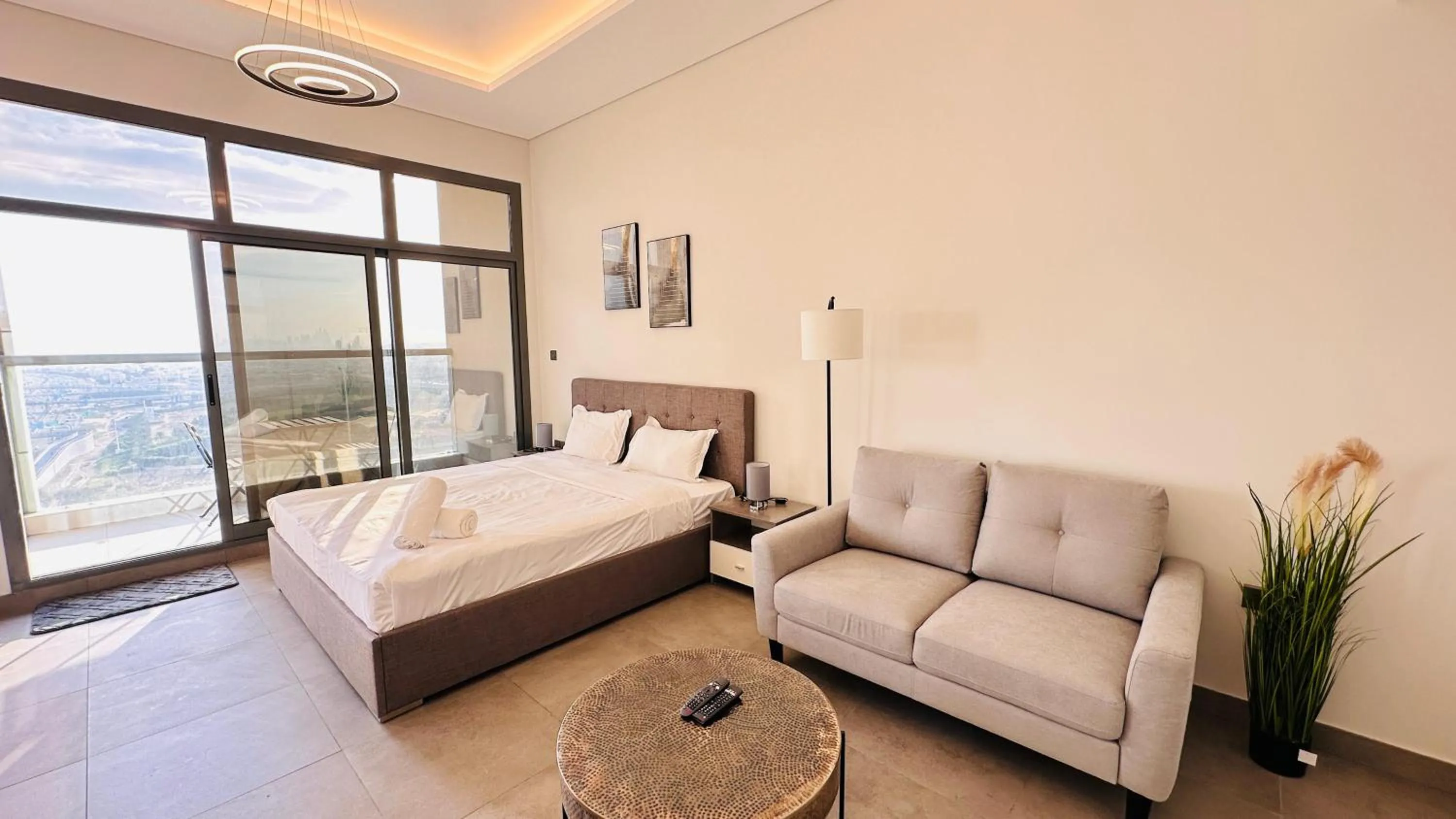 Photo of the whole room in Upscale Studio Apartment Burj View with Balcony Free Parking by Belvilla