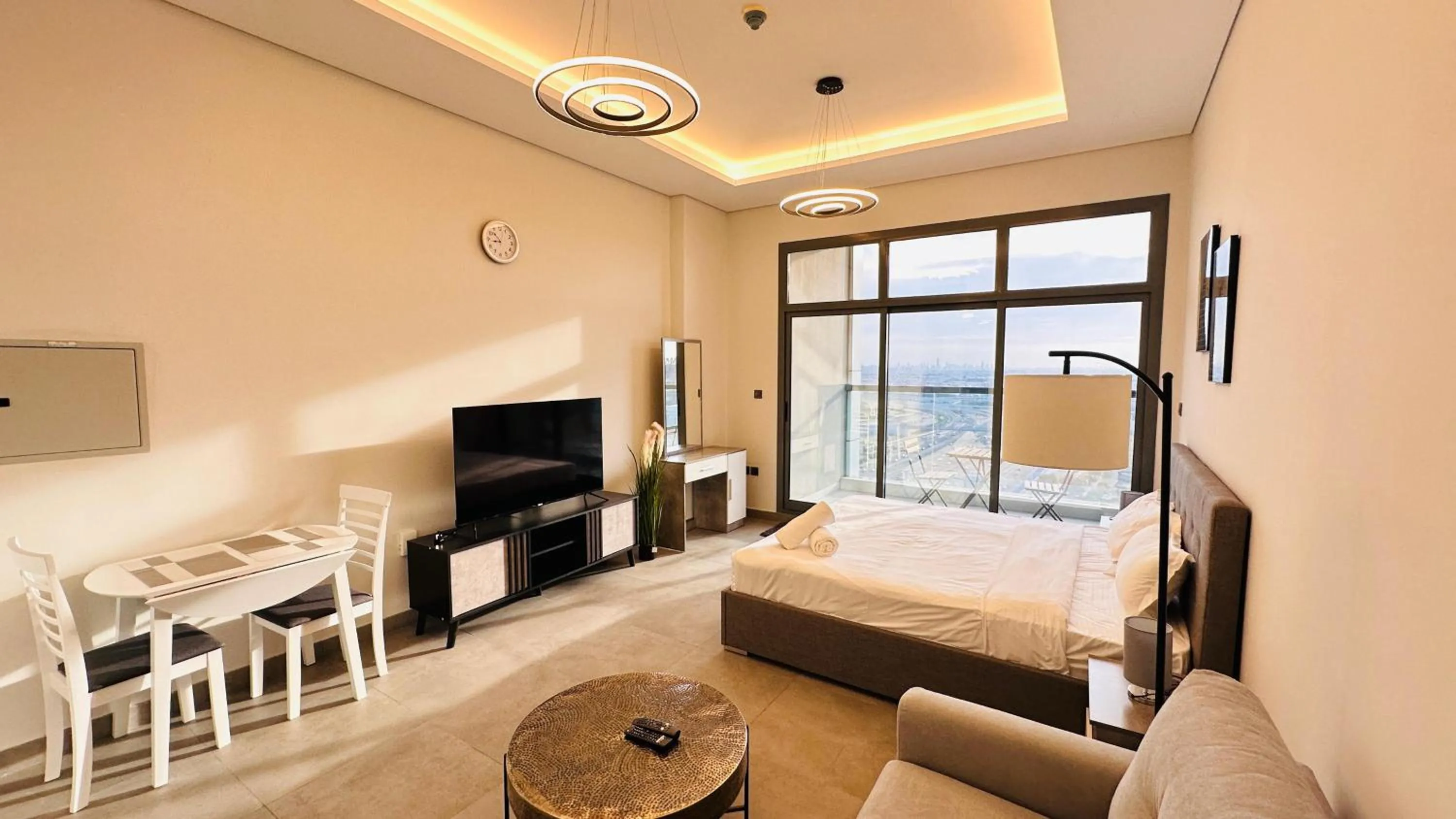 TV and multimedia in Upscale Studio Apartment Burj View with Balcony Free Parking by Belvilla