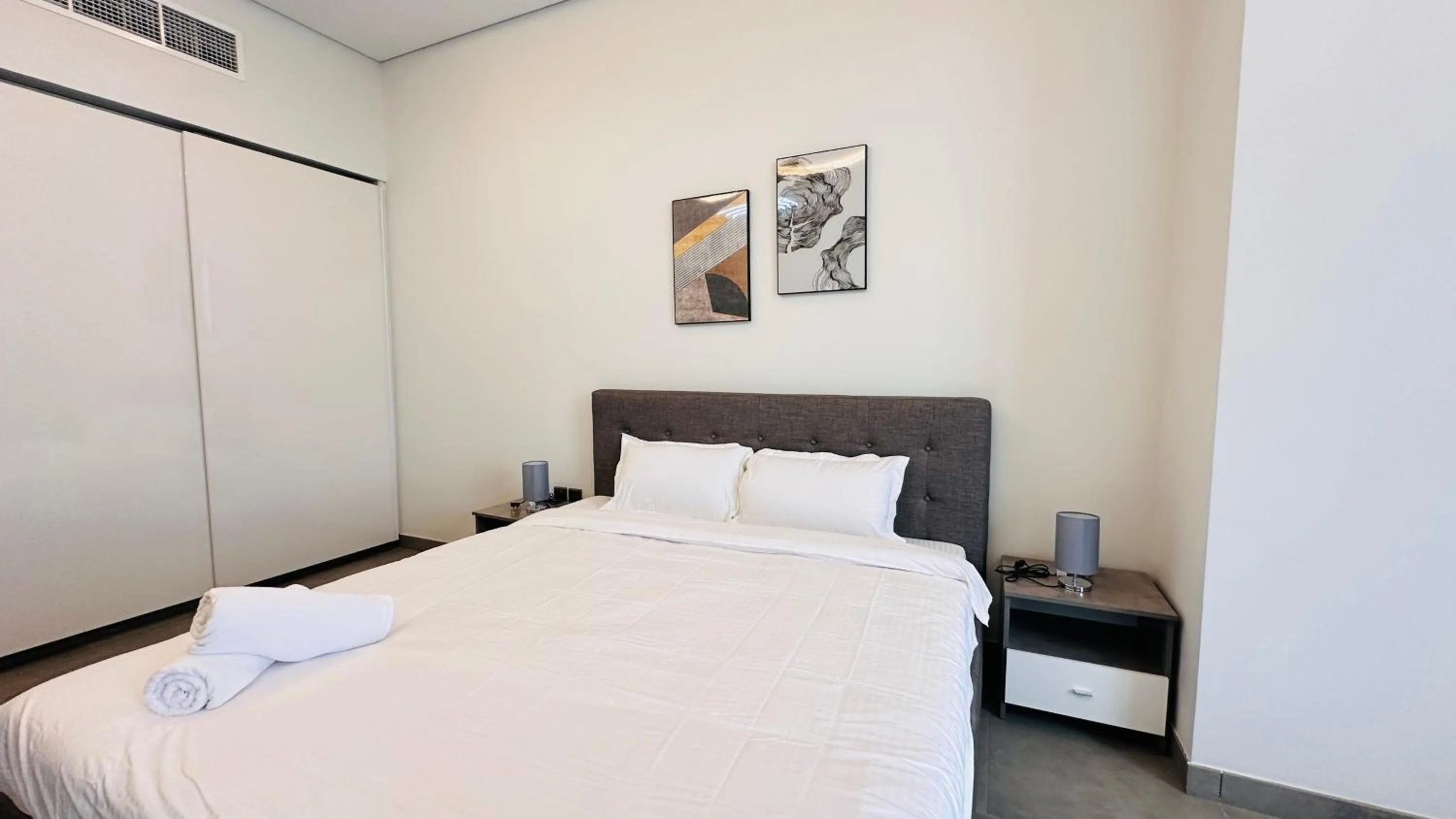 Facade/entrance, Bed in Upscale Studio Apartment Palm View with Big Balcony Free Parking by Belvilla