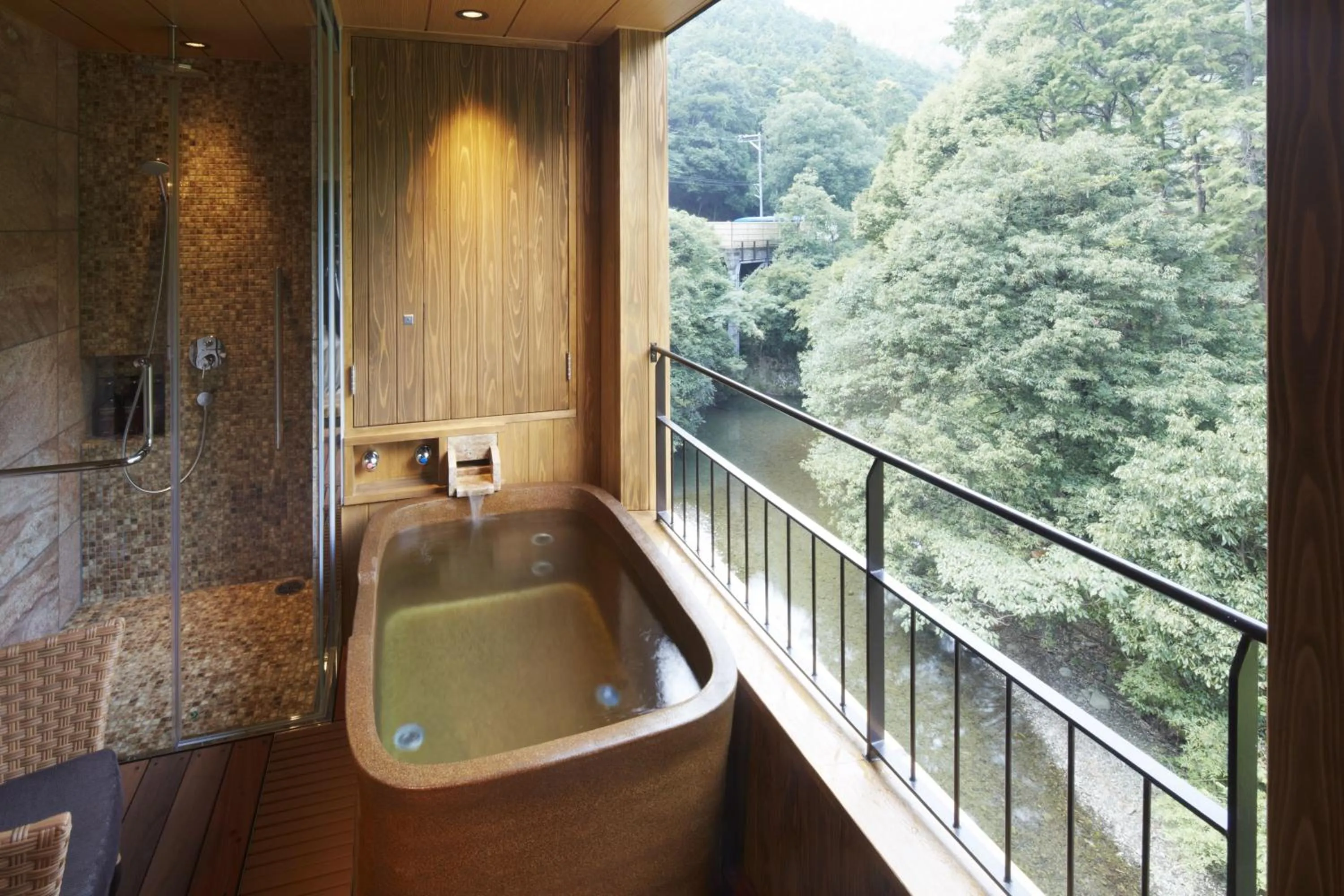 Hot Spring Bath in Fudoguchikan