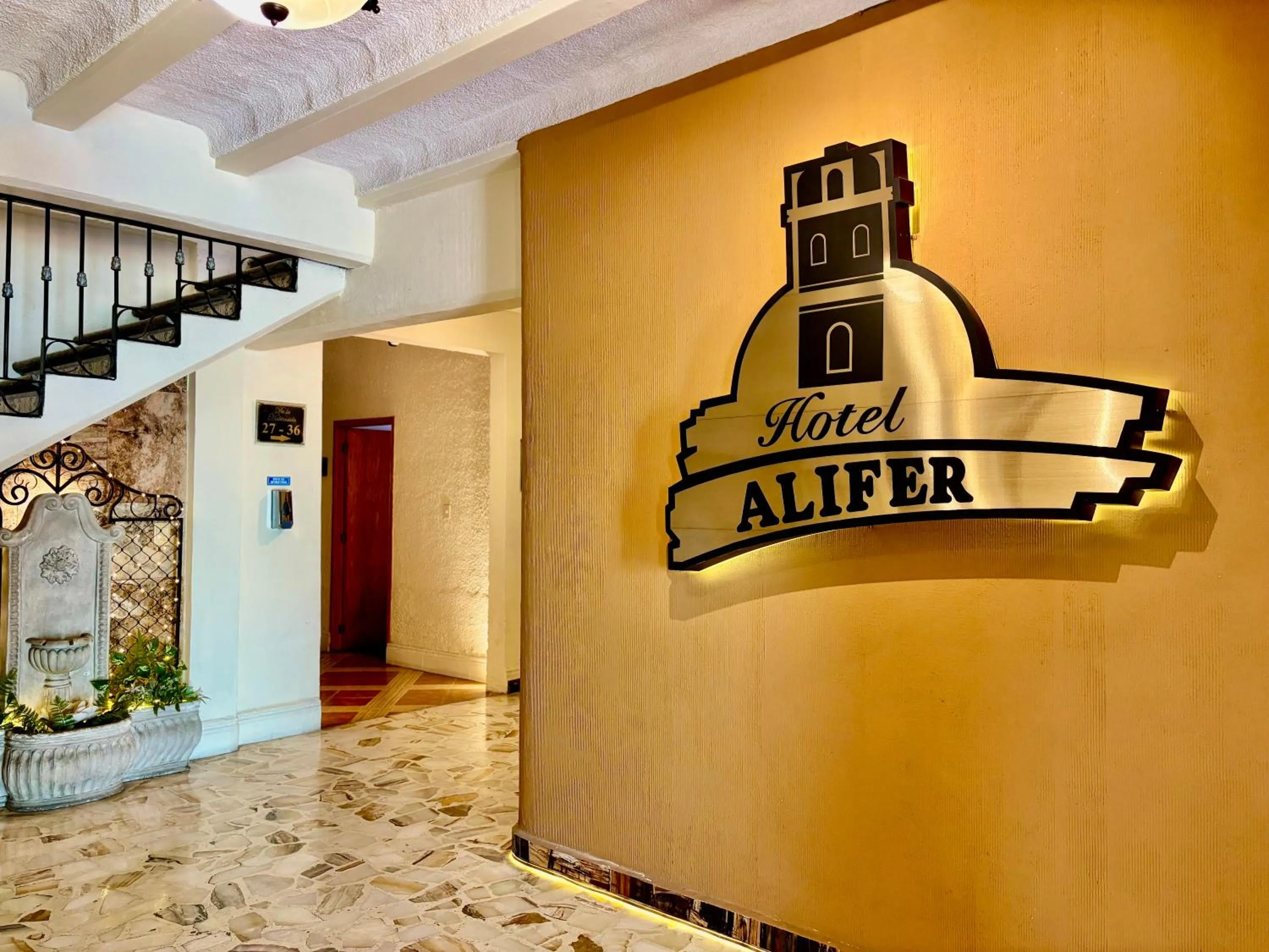 Property logo or sign in Hotel Alifer