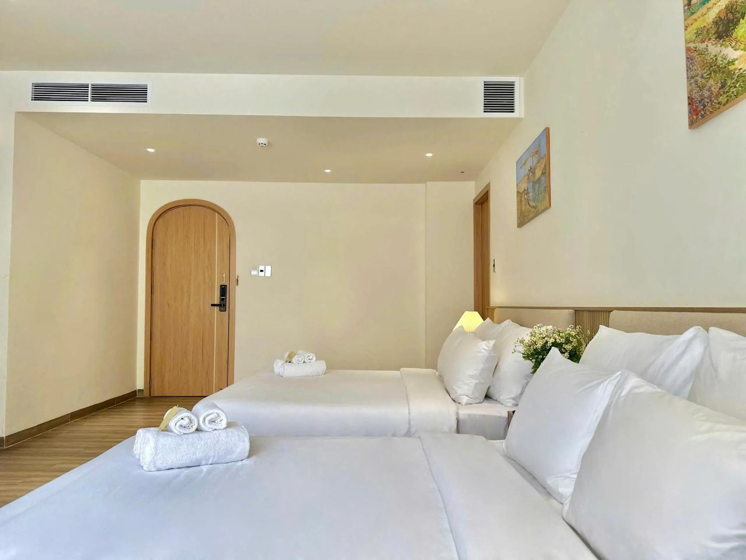 Bed in Túi Ba Gang Central Hotel