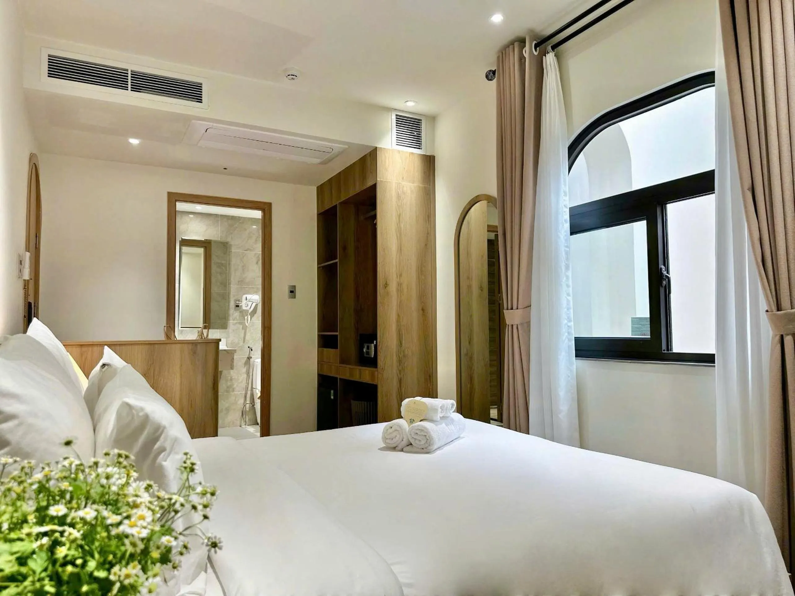 Bed in Túi Ba Gang Central Hotel