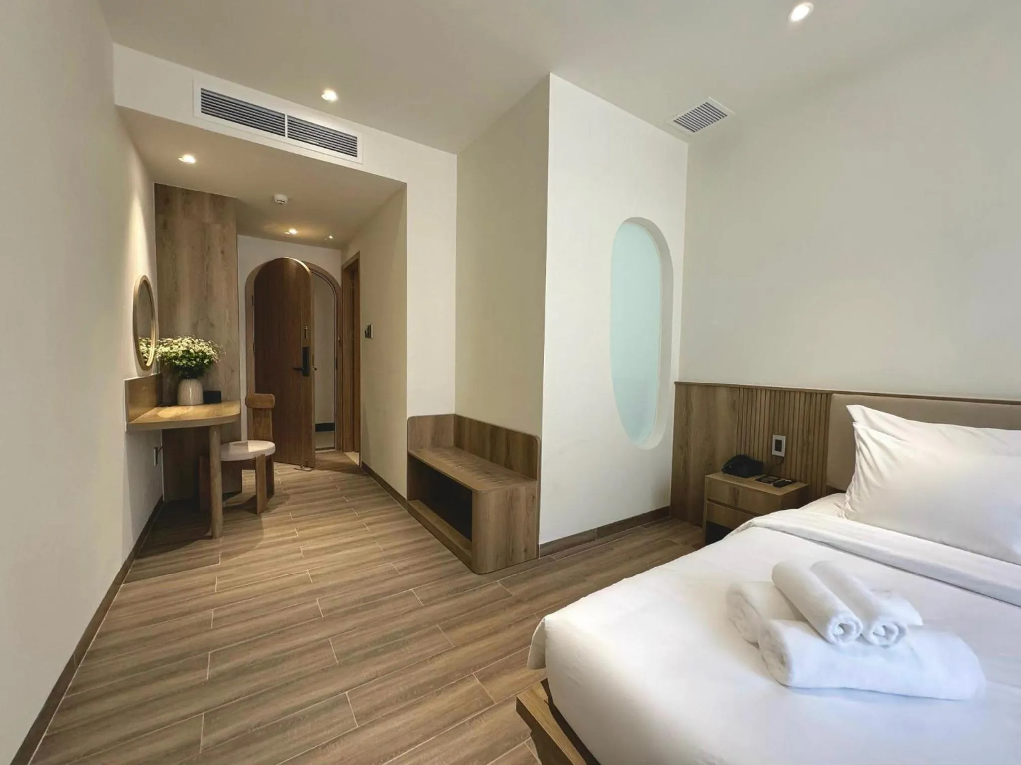 Decorative detail, Bed in Túi Ba Gang Central Hotel